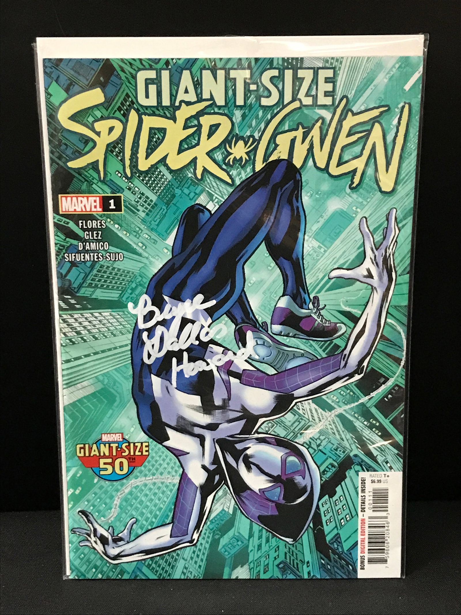 BRYCE DALLAS HOWARD SIGNED MARVEL COMICS SPIDER-GWEN NO.1 (WWOC COA): Prices are in Canadian dollars
