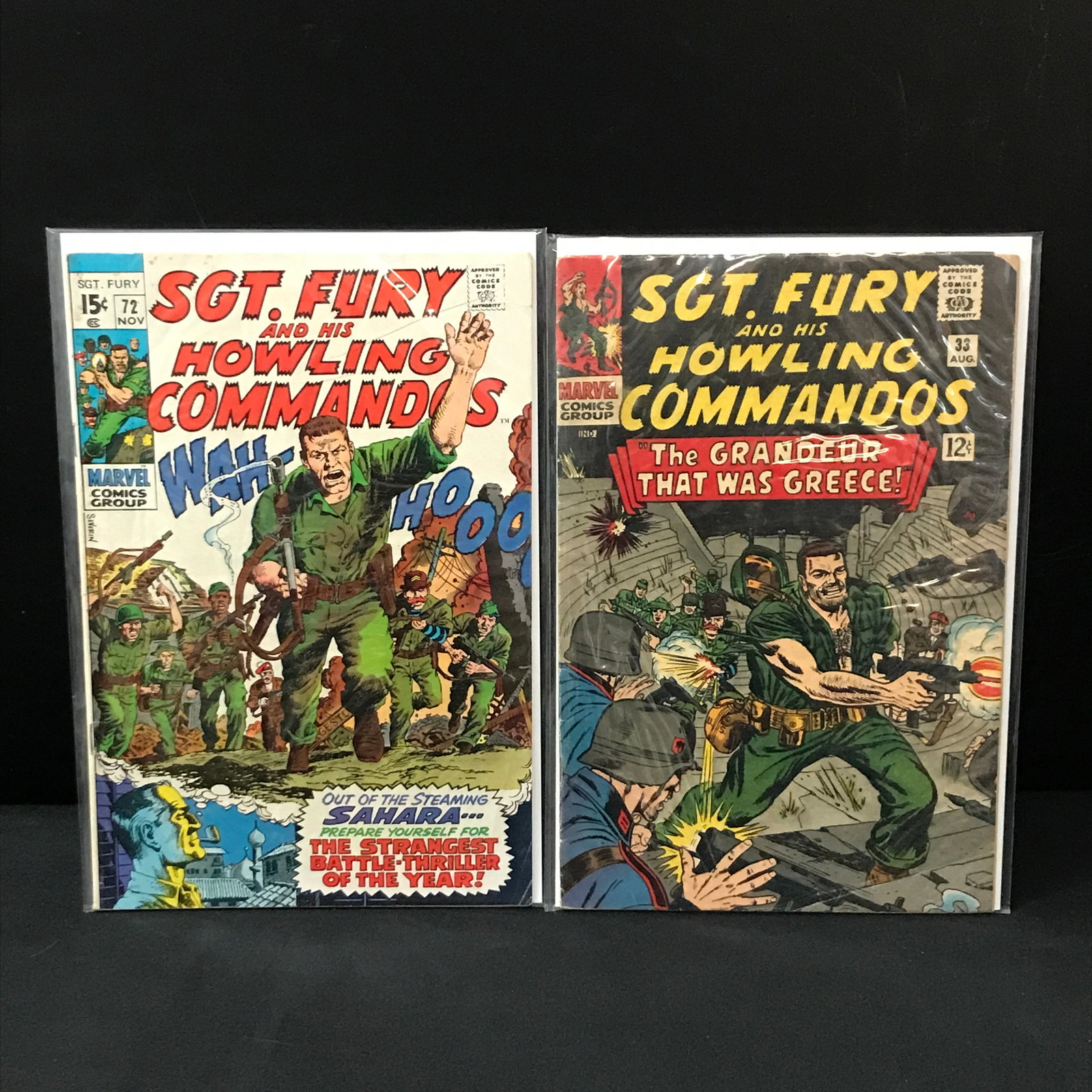 LOT OF 2 SGT. FURY COMICS: Prices are in Canadian dollars