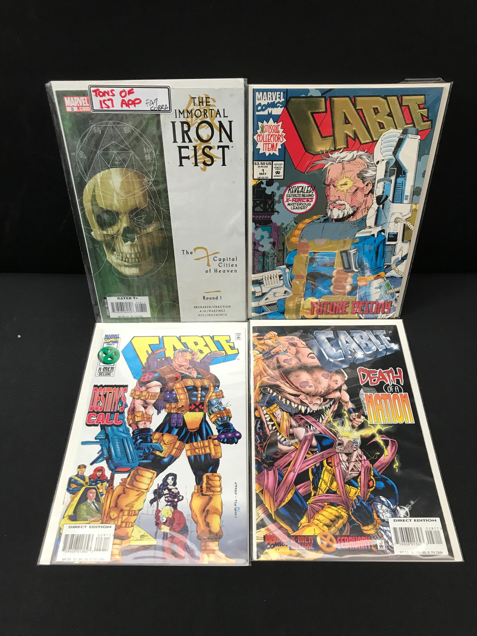 LOT OF 4 MARVEL COMICS - 3 FEATURING CABLE: Prices are in Canadian dollars