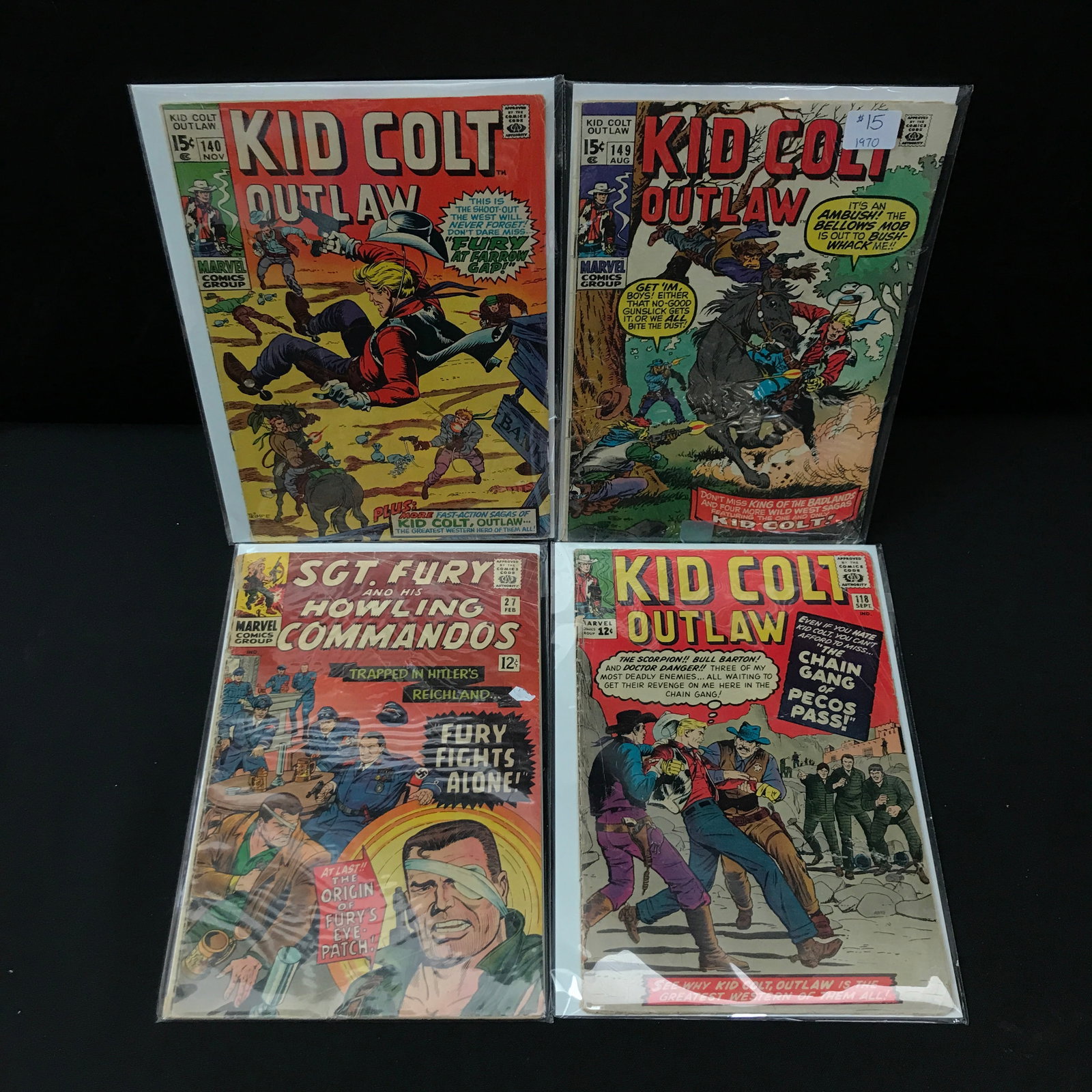 LOT OF 4 KID COLT OUTLAW COMICS - MARVEL COMICS (1 of 1)