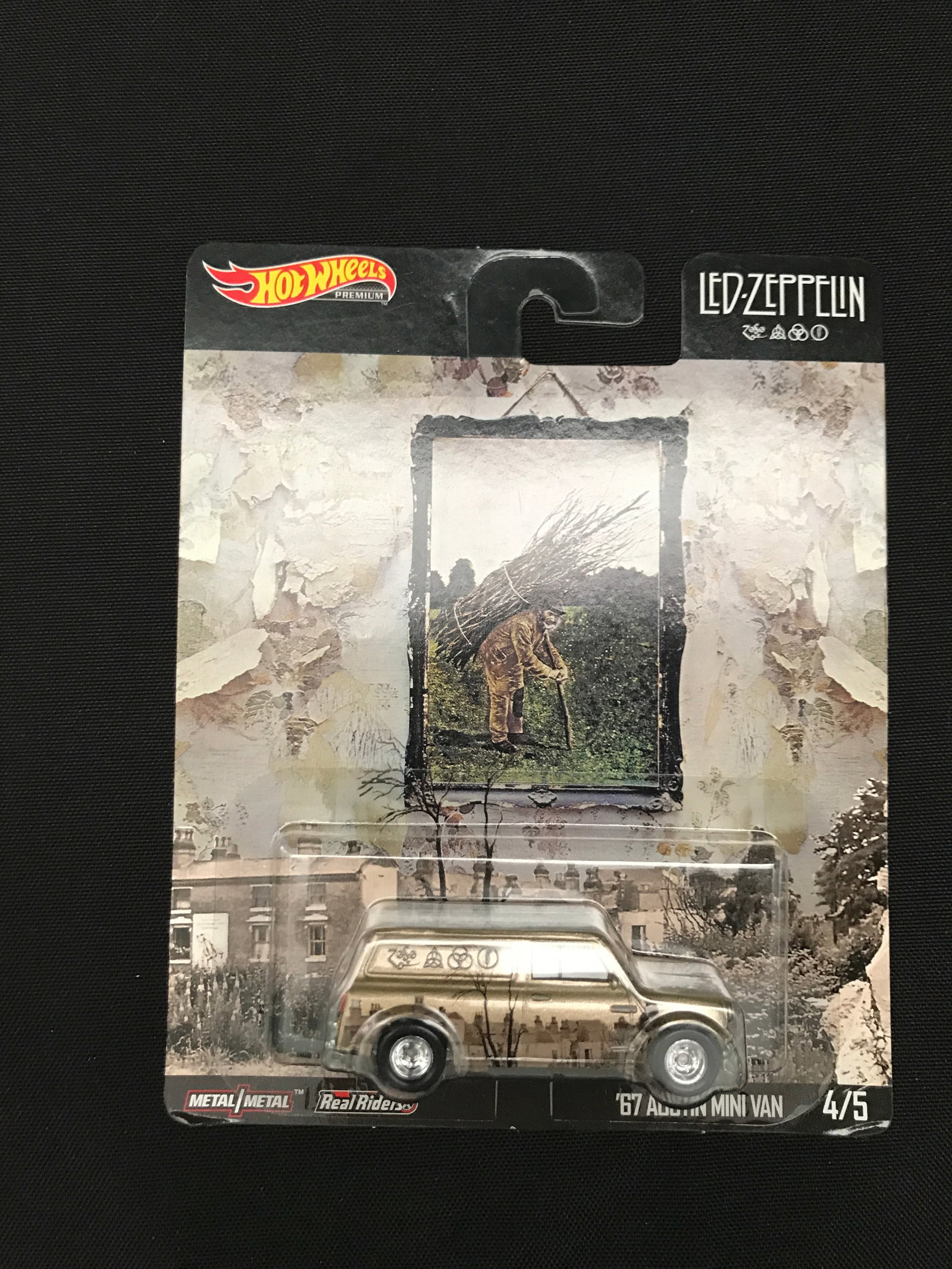 LED ZEPPLIN HOT WHEELS PREMIUM REAL RIDERS '67 AUSTIN MINI VAN IN ORIGINAL PACKAGING (1 of 1)
