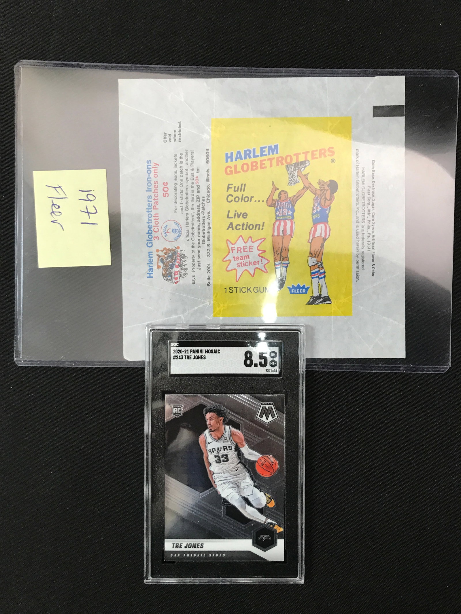 2021 PANINI MOSAIC TRE JONE ROOKIE CARD AND FLEER ORIGINAL WRAPPER: Prices are in Canadian dollars