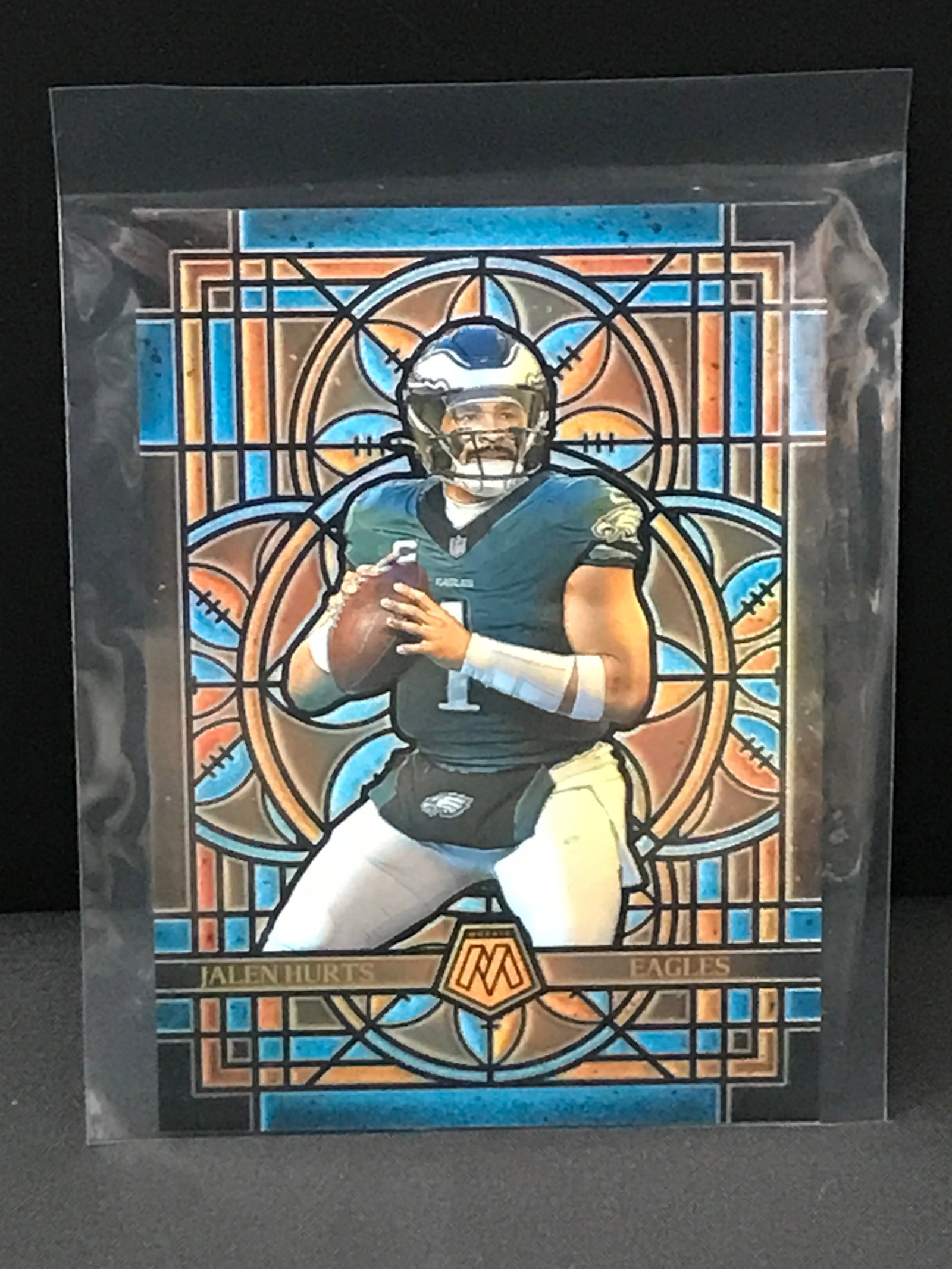 2020 PANINI MOSAIC FOOTBALL JALEN HURTS JUMBO STAIN GLASS TRADING CARD: Prices are in Canadian dollars