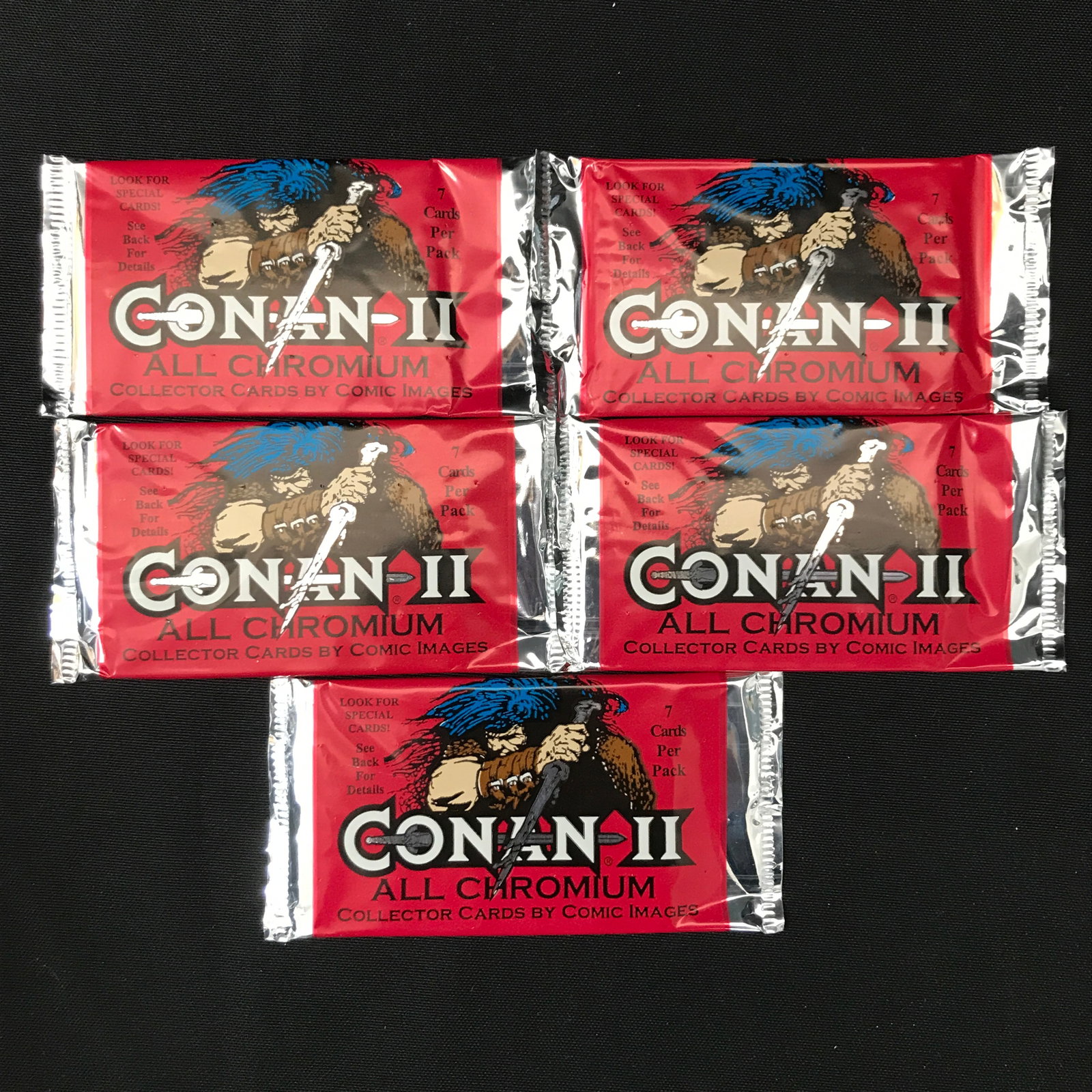 LOT OF 5 CONAN II SEALED BOOSTER TRADING CARD PACKS: Prices are in Canadian dollars