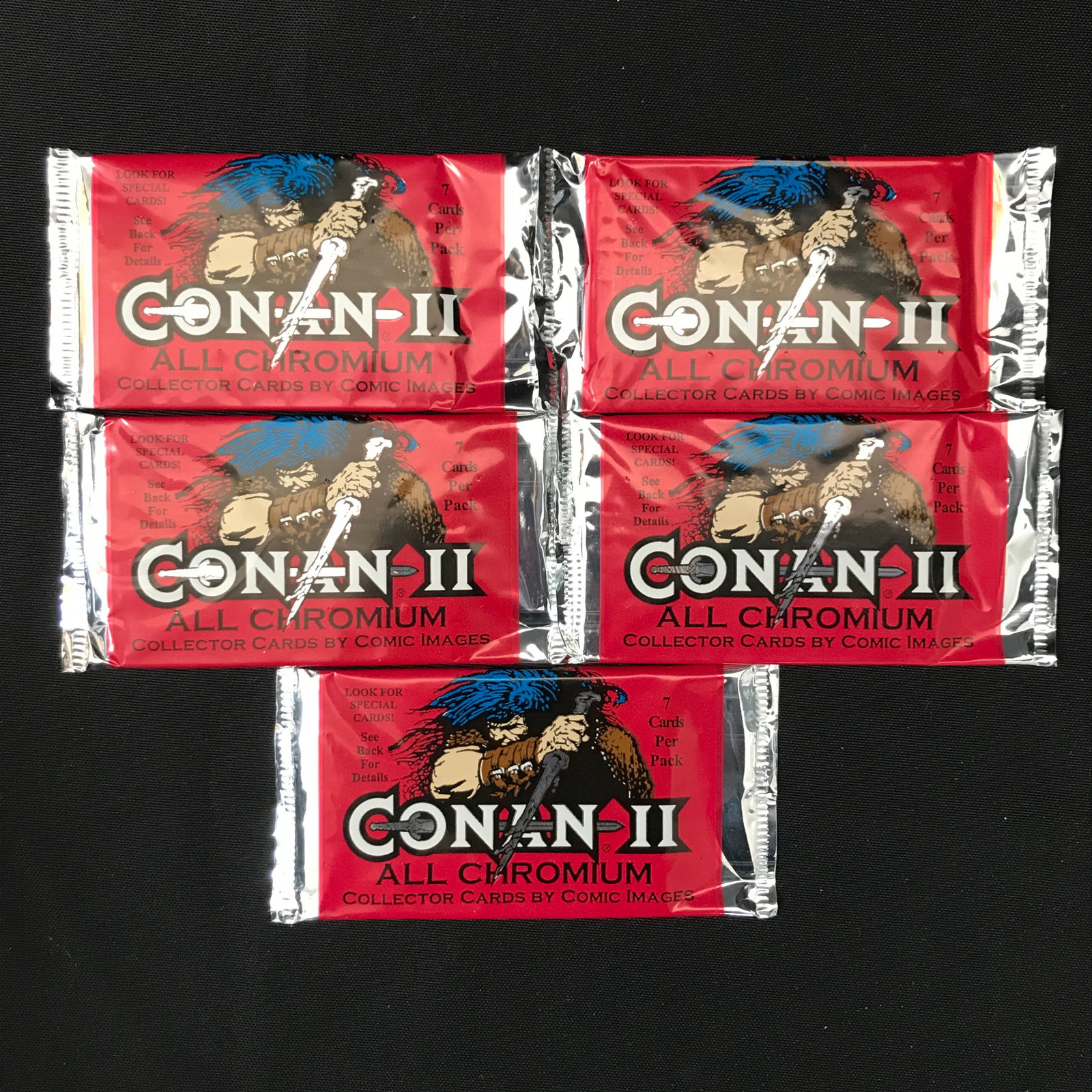 LOT OF 5 CONAN II SEALED BOOSTER TRADING CARD PACKS: Prices are in Canadian dollars
