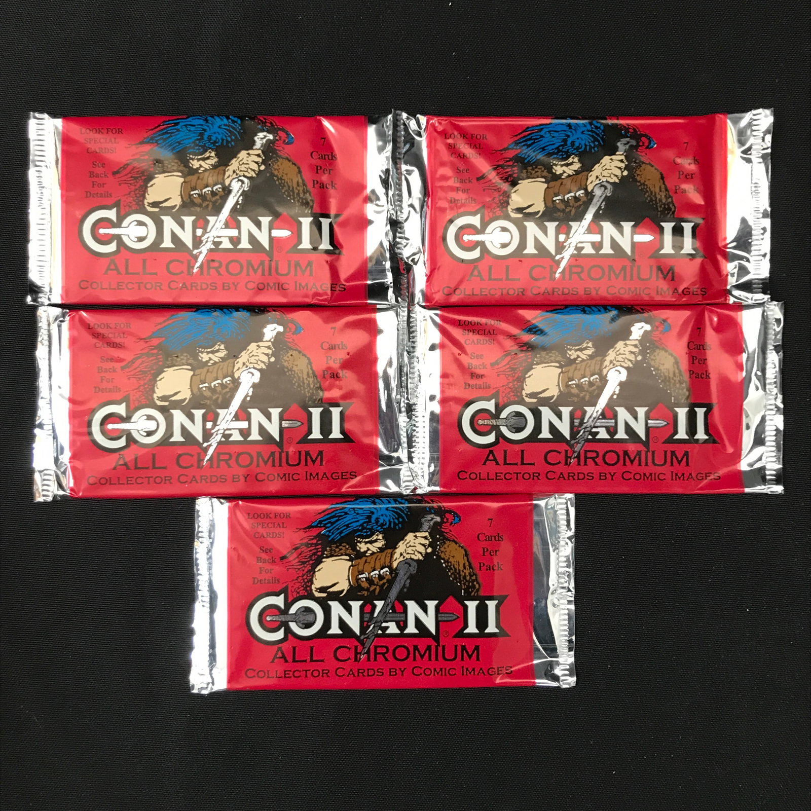 LOT OF 5 CONAN II SEALED BOOSTER TRADING CARD PACKS: Prices are in Canadian dollars