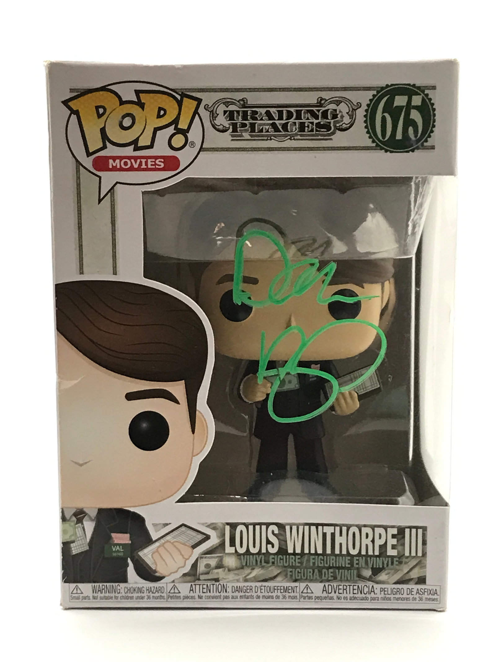DAN AYKROYD SIGNED TRADING PLACE FUNKO POP - KB COA: Prices are in Canadian dollars