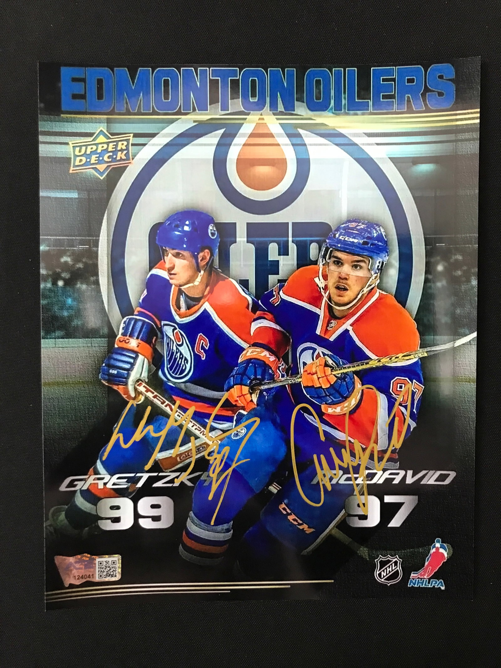 CONNOR MCDAVID AND WAYNE GRETZKY DUAL SIGNED 8X10 - ACE COA: Prices are in Canadian dollars