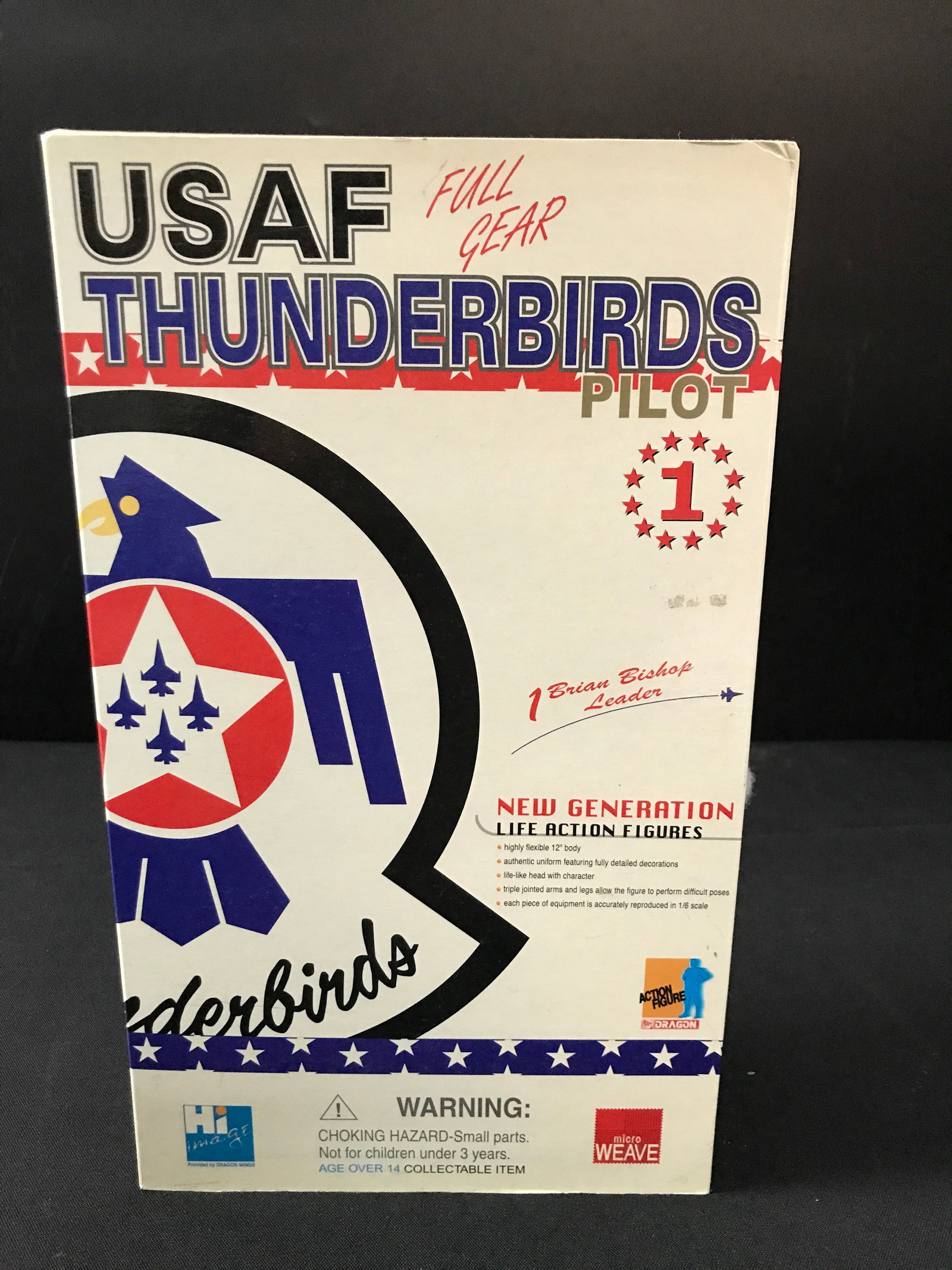 USAF THUNDERBIRDS PILOT FULL GEAR ACTION FIGURE IN ORIGINAL PACKAGING: Prices are in Canadian dollars