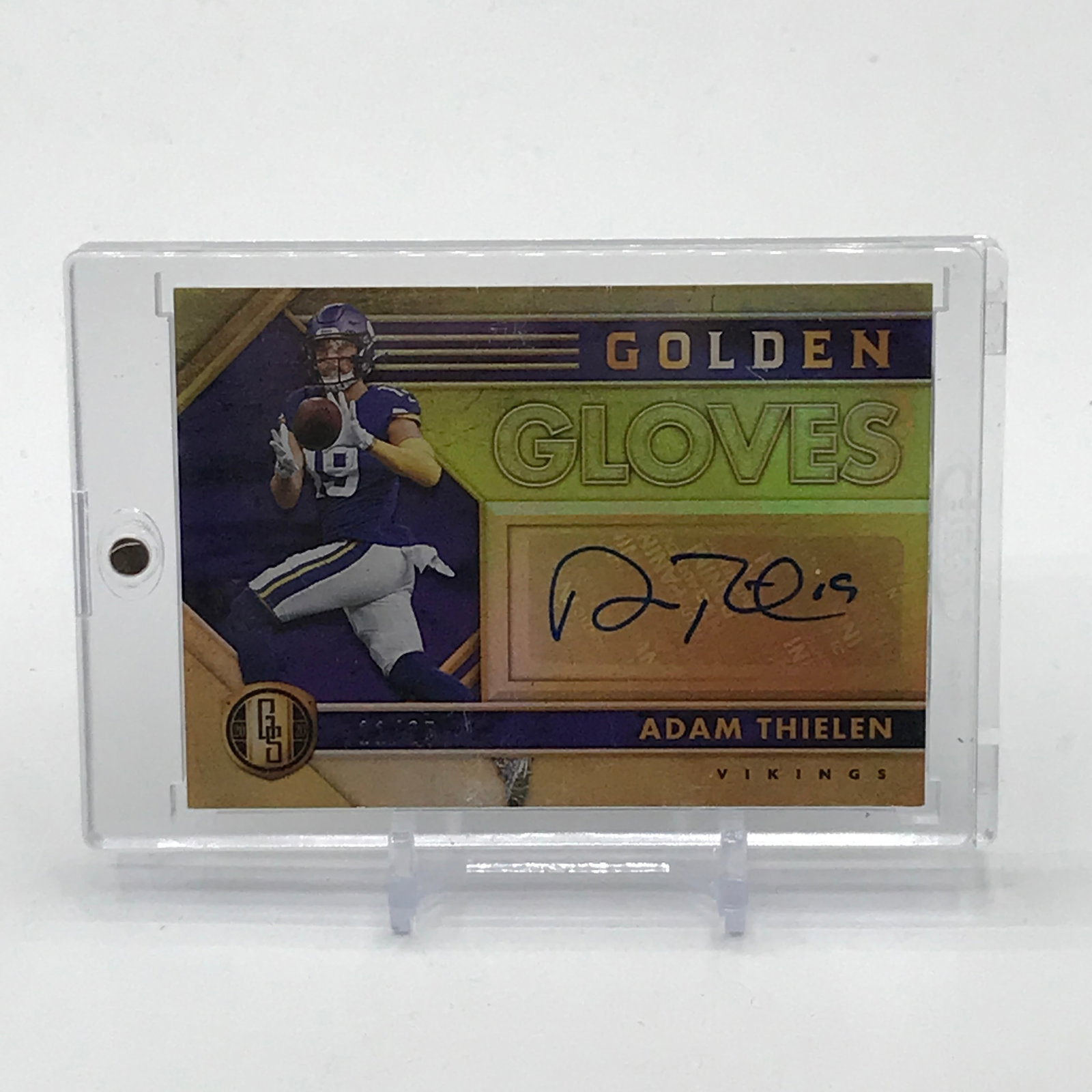 2020 PANINI GOLD STANDARD FOOTBALL ADAM THIELEN SIGNED GOLDEN GLOVES TRADING CARD 11/25: Prices are in Canadian dollars