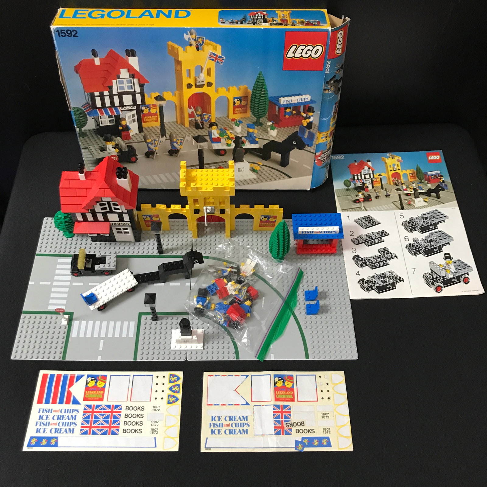 LEGOLAND CARNIVAL COMPLETED SET WITH ORIGINAL BOX UNUSED STICKER SHEETS: Prices are in Canadian dollars