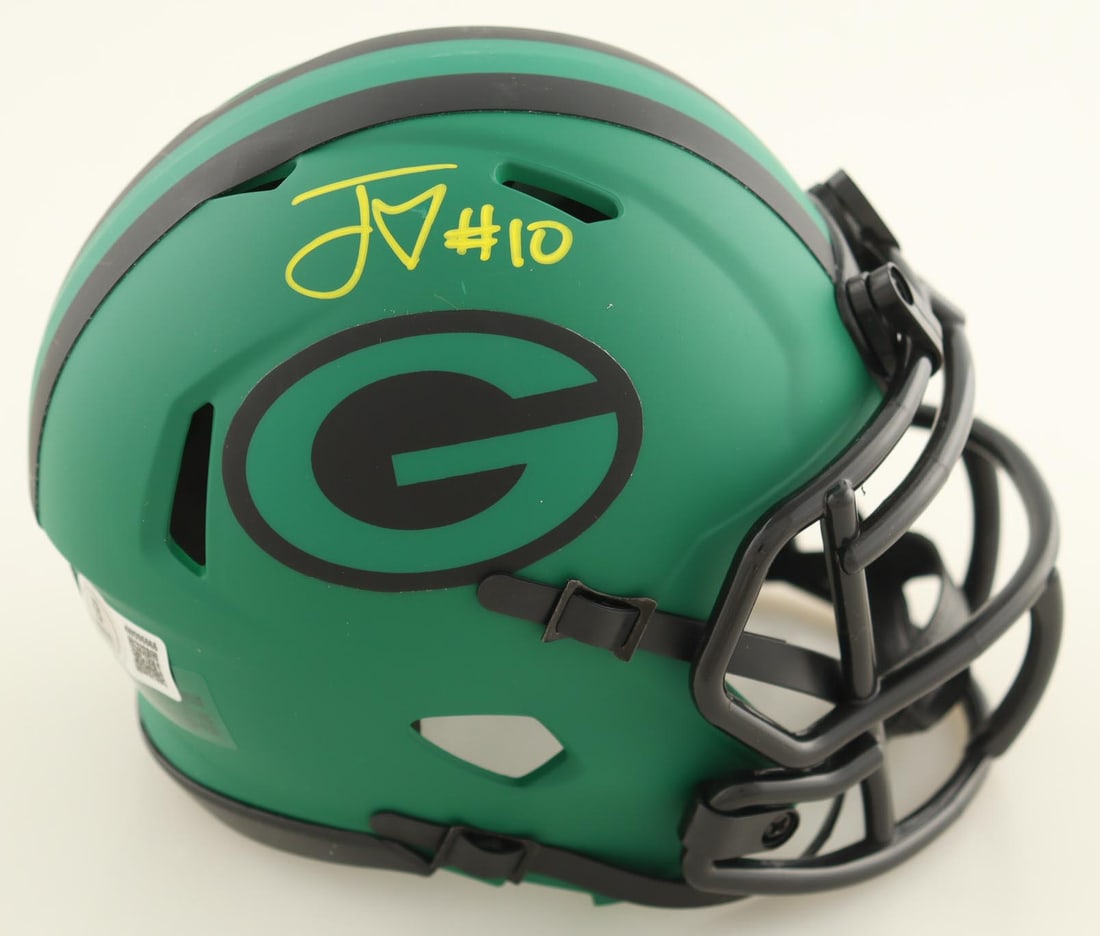 JORDAN LOVE SIGNED GREEN BAY PACKERS MINI HELMET - BECKETT COA: Prices are in Canadian dollars