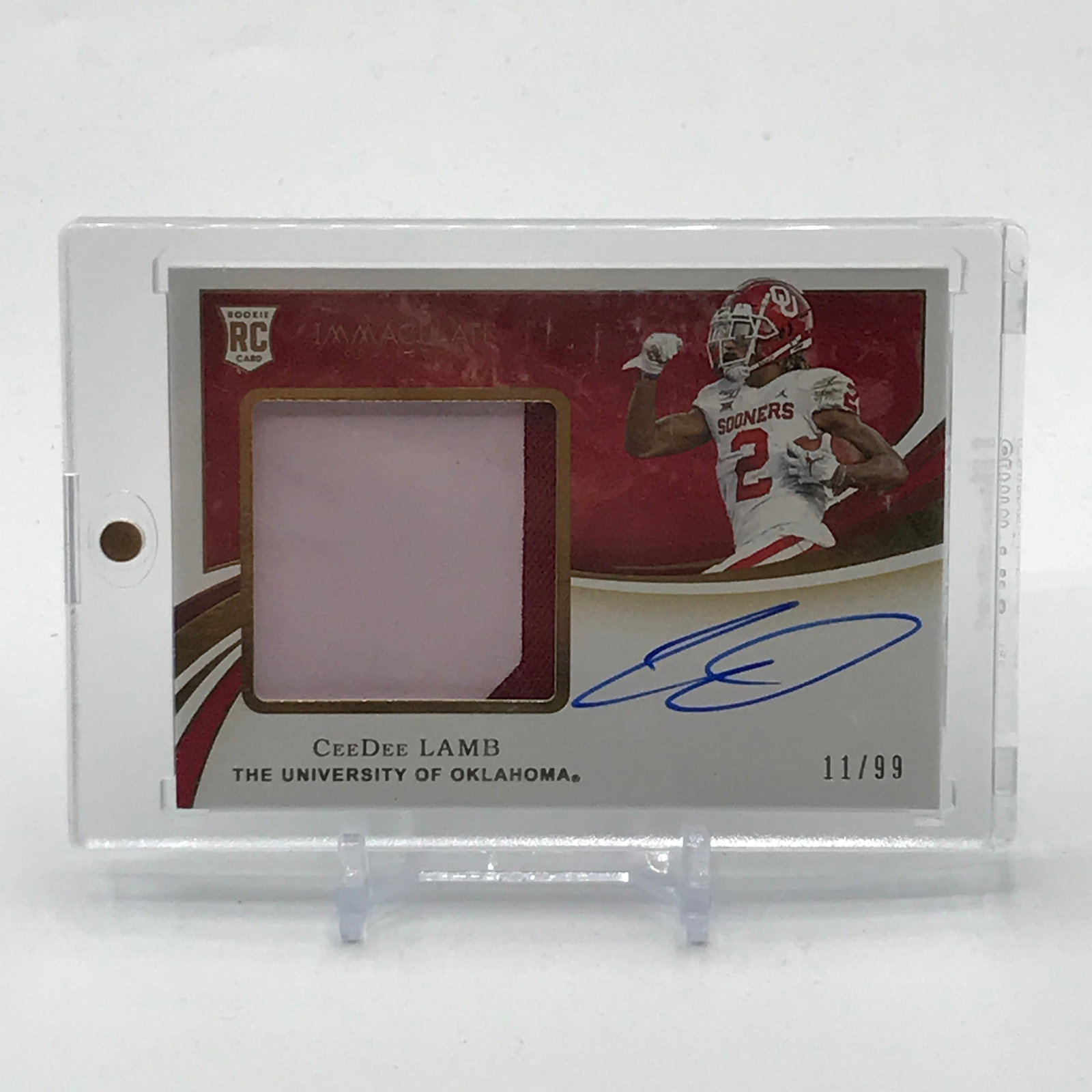 2020 PANINI IMMACULATE COLLECTION COLLEGIATE CEEDEE LAMB SIGNED ROOKIE PATCH TRADING CARD 11/99: Prices are in Canadian dollars