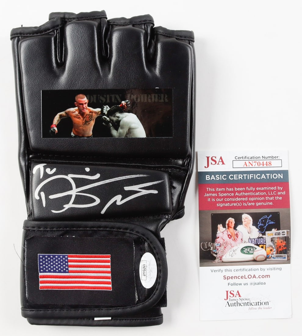 DUSTIN POIRIER SIGNED UFC GLOVE - JSA COA: Prices are in Canadian dollars