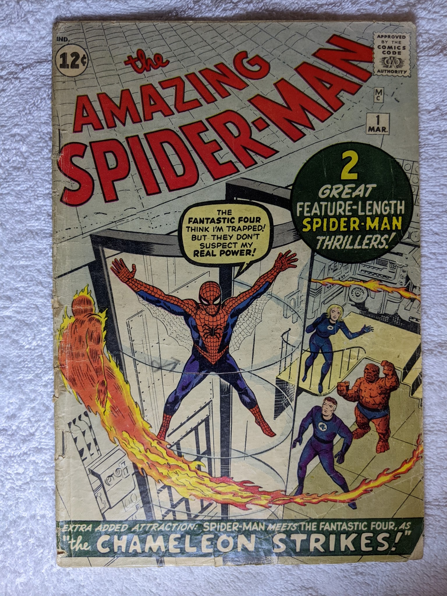 BIG KEY THE AMAZING SPIDERMAN NO.1 - MARVEL COMICS: COVER ATTACHED COMPLETE NO CUT OUTS Prices are in Canadian dollars