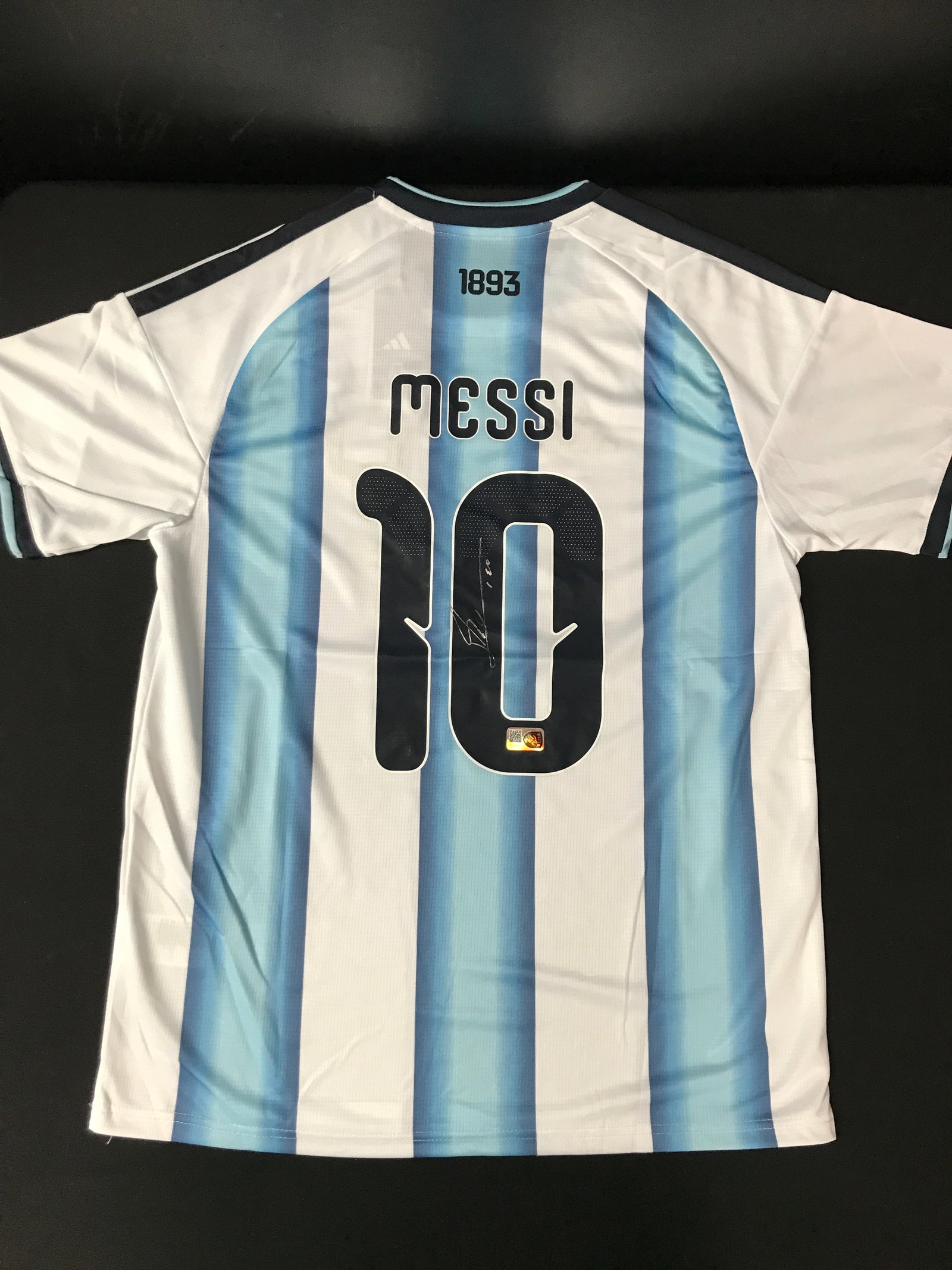 LIONEL MESSI SIGNED ARGENTINA SOCCER JERSEY - ELITE SPORTS COA: Prices are in Canadian dollars