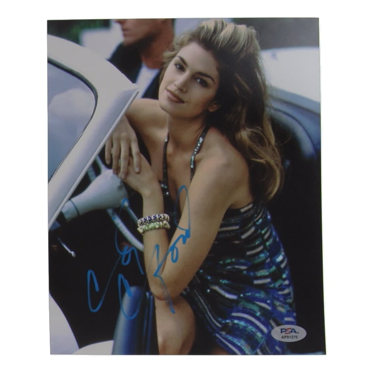CINDY CRAWFORD SIGNED 8X10 - PSA COA: Prices are in Canadian dollars