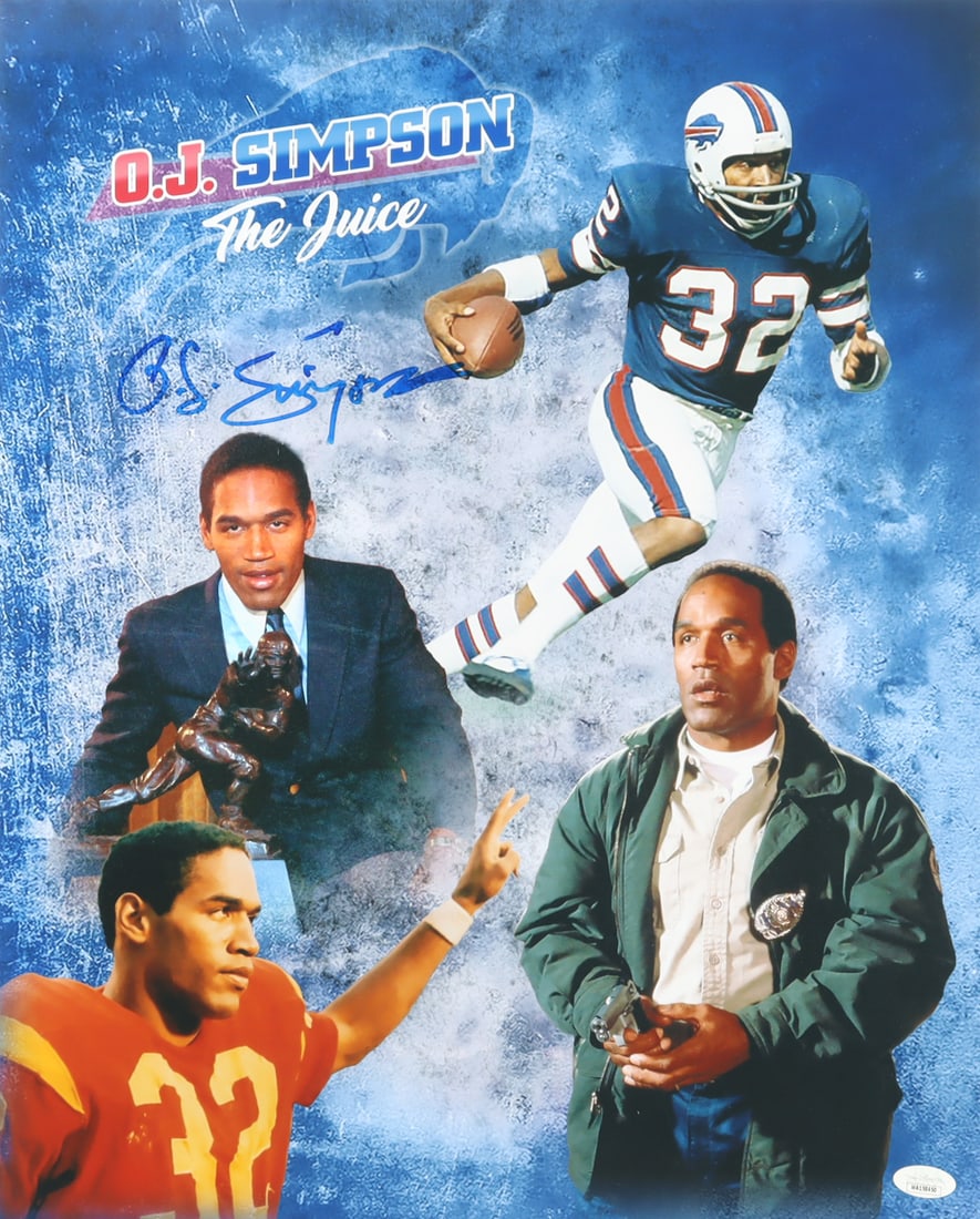 O.J SIMPSON SIGNED 8X10 - JSA COA: Prices are in Canadian dollars