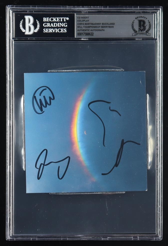 COLDPLAY SIGNED CD INSERT - BECKETT ENCAPSULATED (1 of 1)