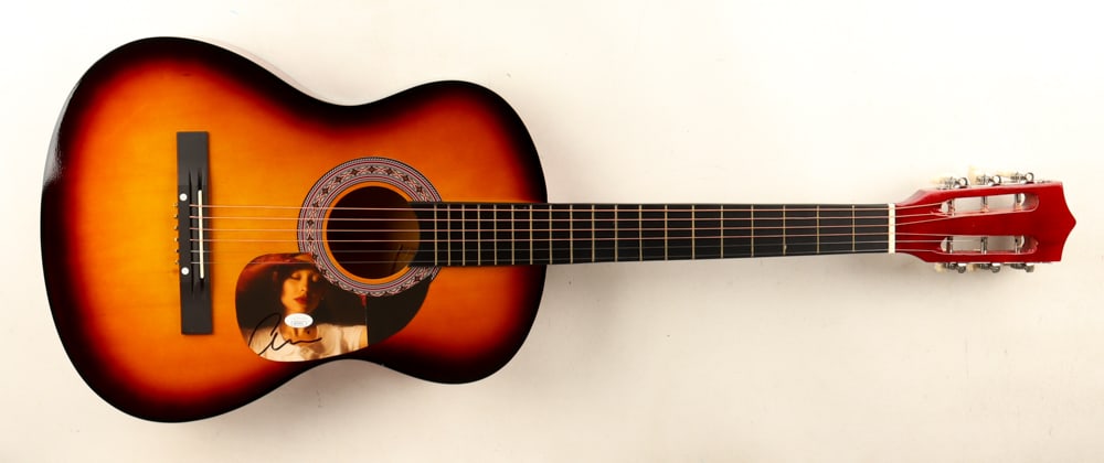 ARIANA GRANDE SIGNED ACOUSTIC GUITAR - JSA COA (1 of 3)