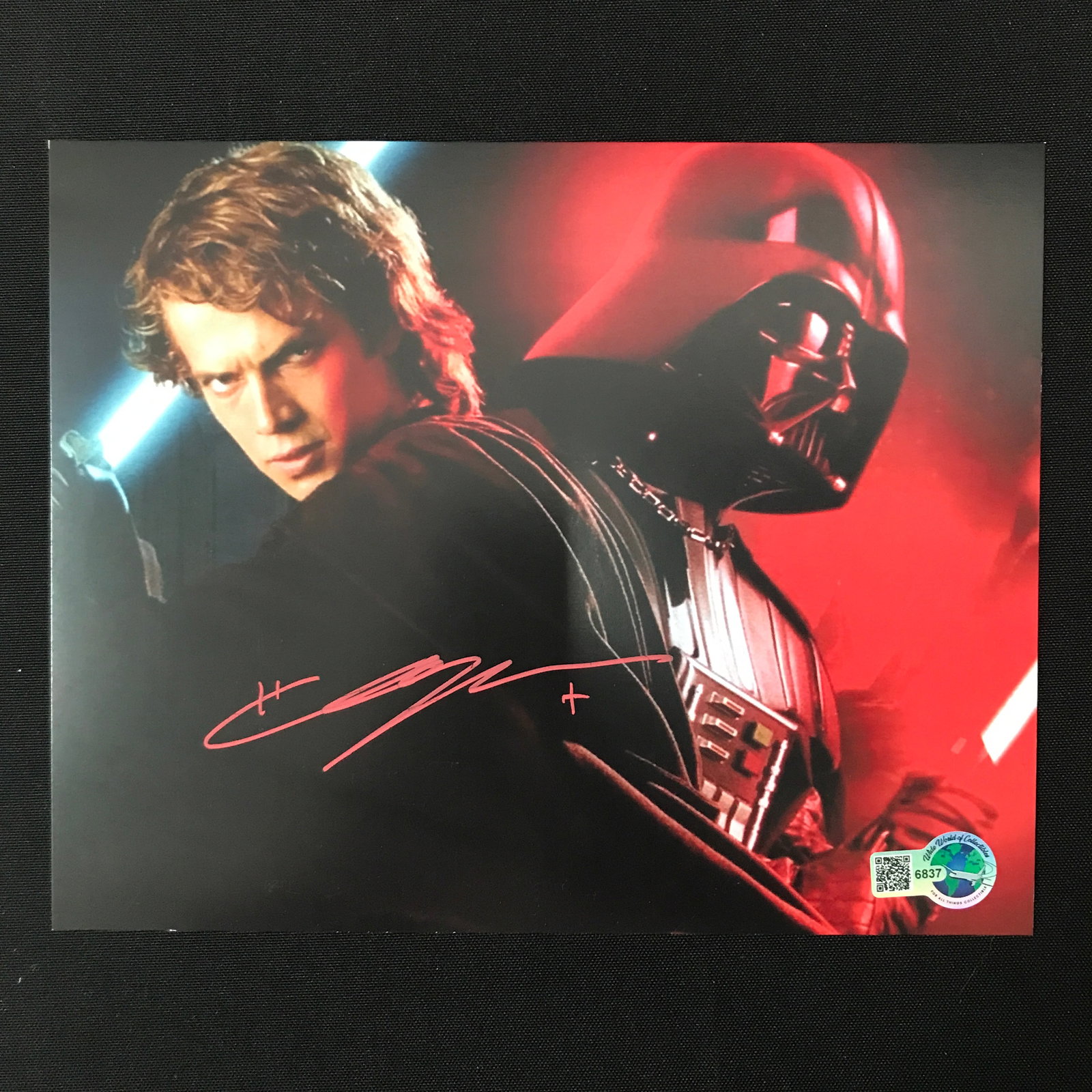HAYDEN CHRISTENSEN SIGNED DARTH VADER 8X10 - WWOC COA: Prices are in Canadian dollars