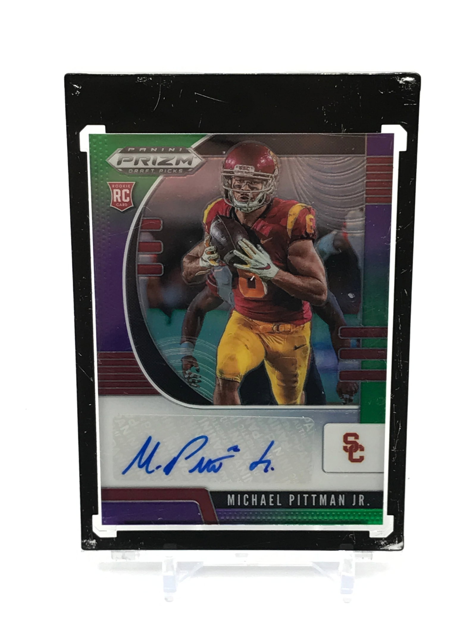 2020 PANINI PRIZM DRAFT PICKS MICHAEL PITTMAN JR SIGNED ROOKIE TRADING CARD 184/199: Prices are in Canadian dollars