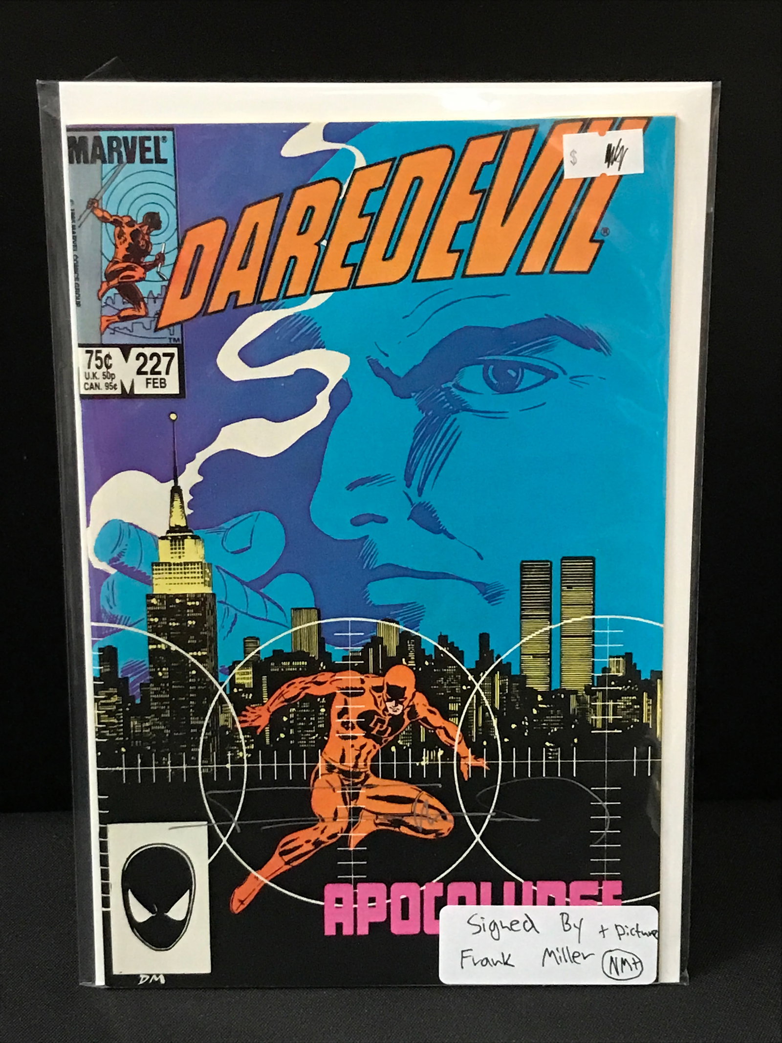 DAREDEVIL #227 SIGNED BY FRANK MILLER WITH PICTURE EVIDENCE - MARVEL COMICS: Prices are in Canadian dollars