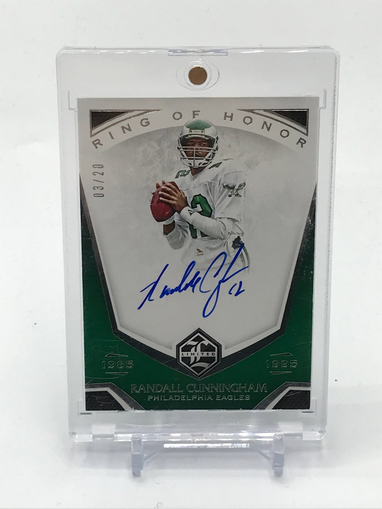 2019 PANINI LIMITED FOOTBALL RANDALL CUNNINGHAM SIGNED TRADING CARD 03/20: Prices are in Canadian dollars