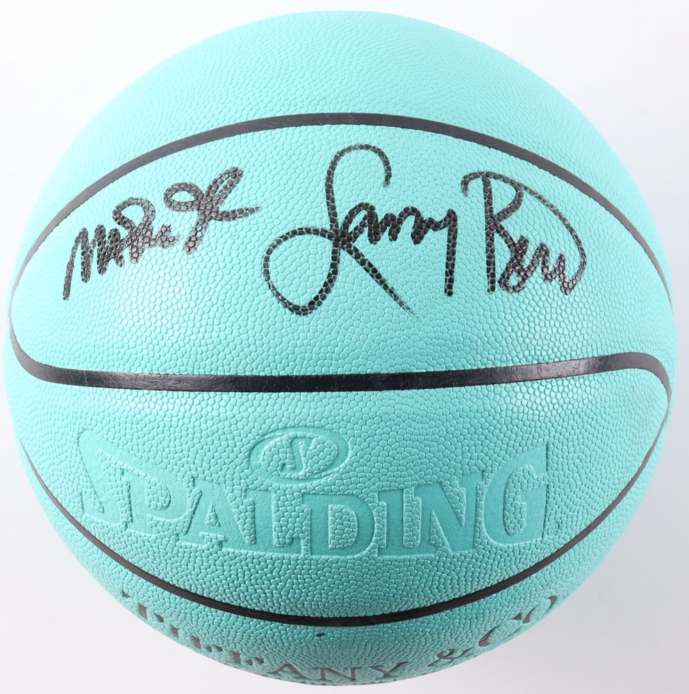 MAGIC JOHNSON & LARRY BIRD DUAL SIGNED BASKETBALL - BECKETT / PSA COA: Prices are in Canadian dollars
