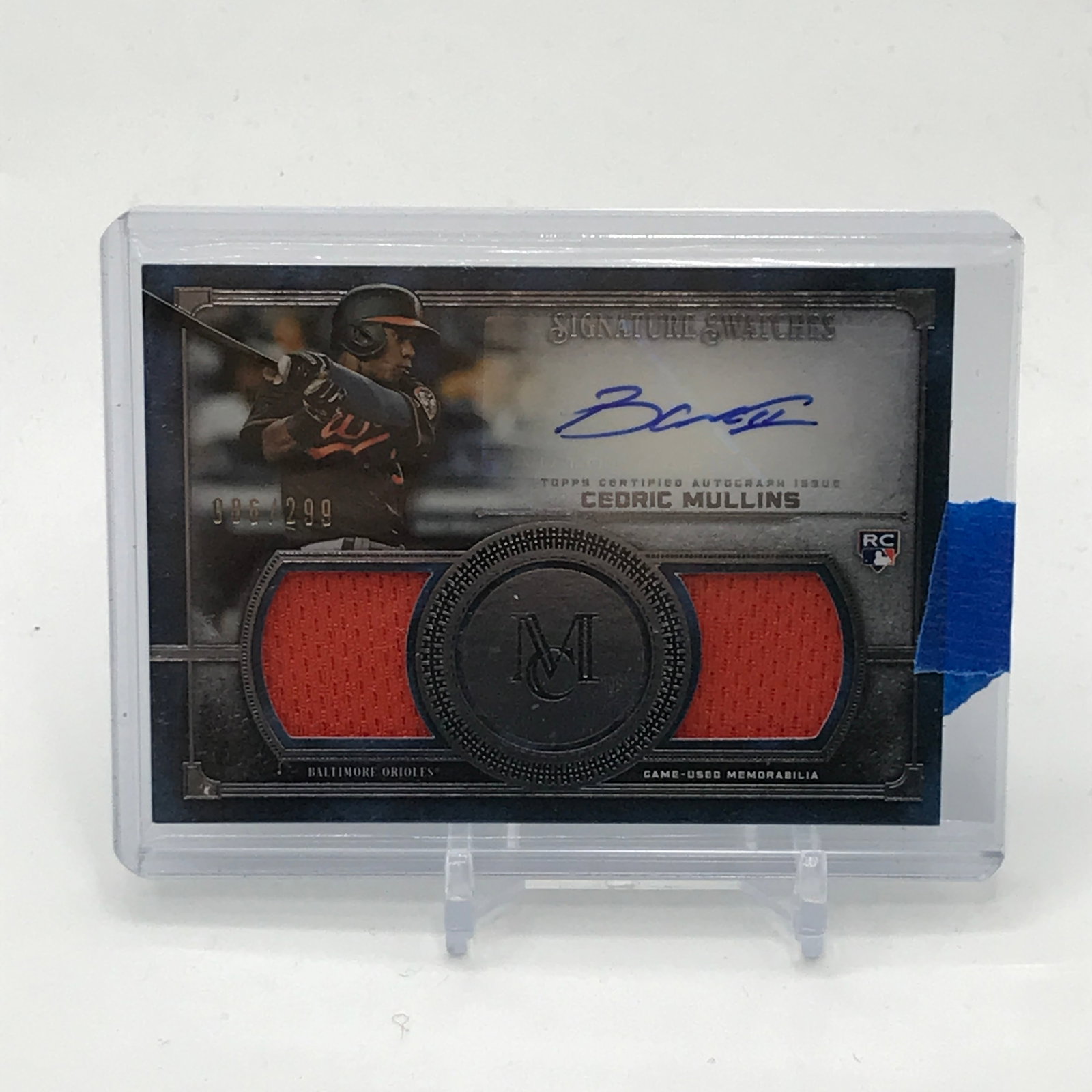 2019 TOPPS CEDRIC MULLINS SIGNED PATCH ROOKIE TRADING CARD 086/299: Prices are in Canadian dollars