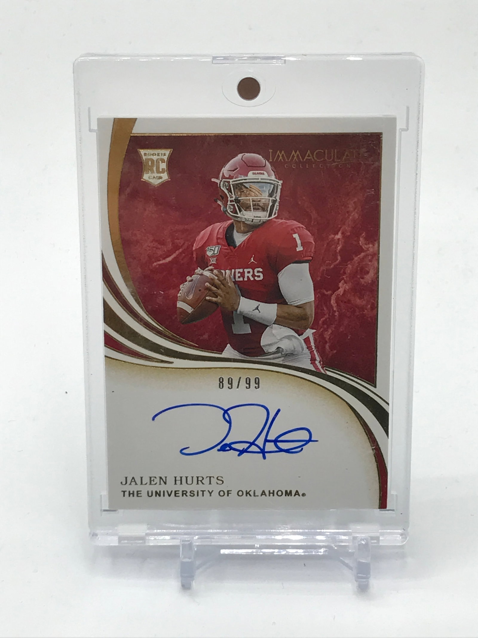 2020 PANINI IMMACULATE COLLECTION JALEN HURTS SIGNED ROOKIE TRADING CARD 89/99: Prices are in Canadian dollars