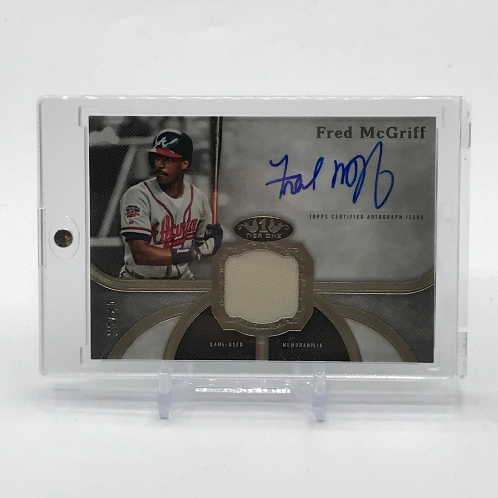 2020 TOPPS FREDD MCGRIFF SIGNED TIER 1 PATCH TRADING CARD 41/99: Prices are in Canadian dollars