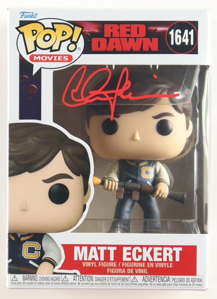 CHARLIE SHEEN SIGNED MATT ECKERT SIGNED RED DAWN FUNKO POP - SCHWARTZ COA: Prices are in Canadian dollars