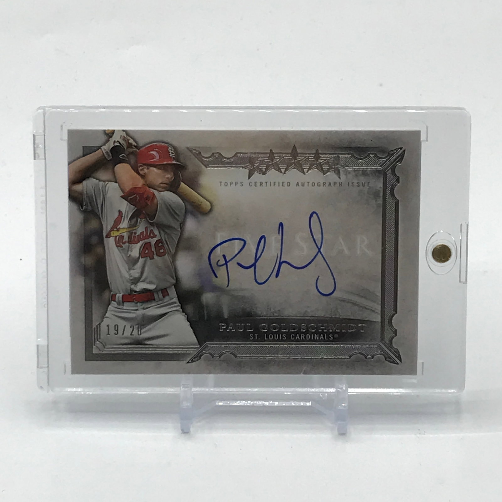 2020 TOPPS 5 STAR PAUL GOLDSCHMIDT SIGNED TRADING CARD 19/20: Prices are in Canadian dollars
