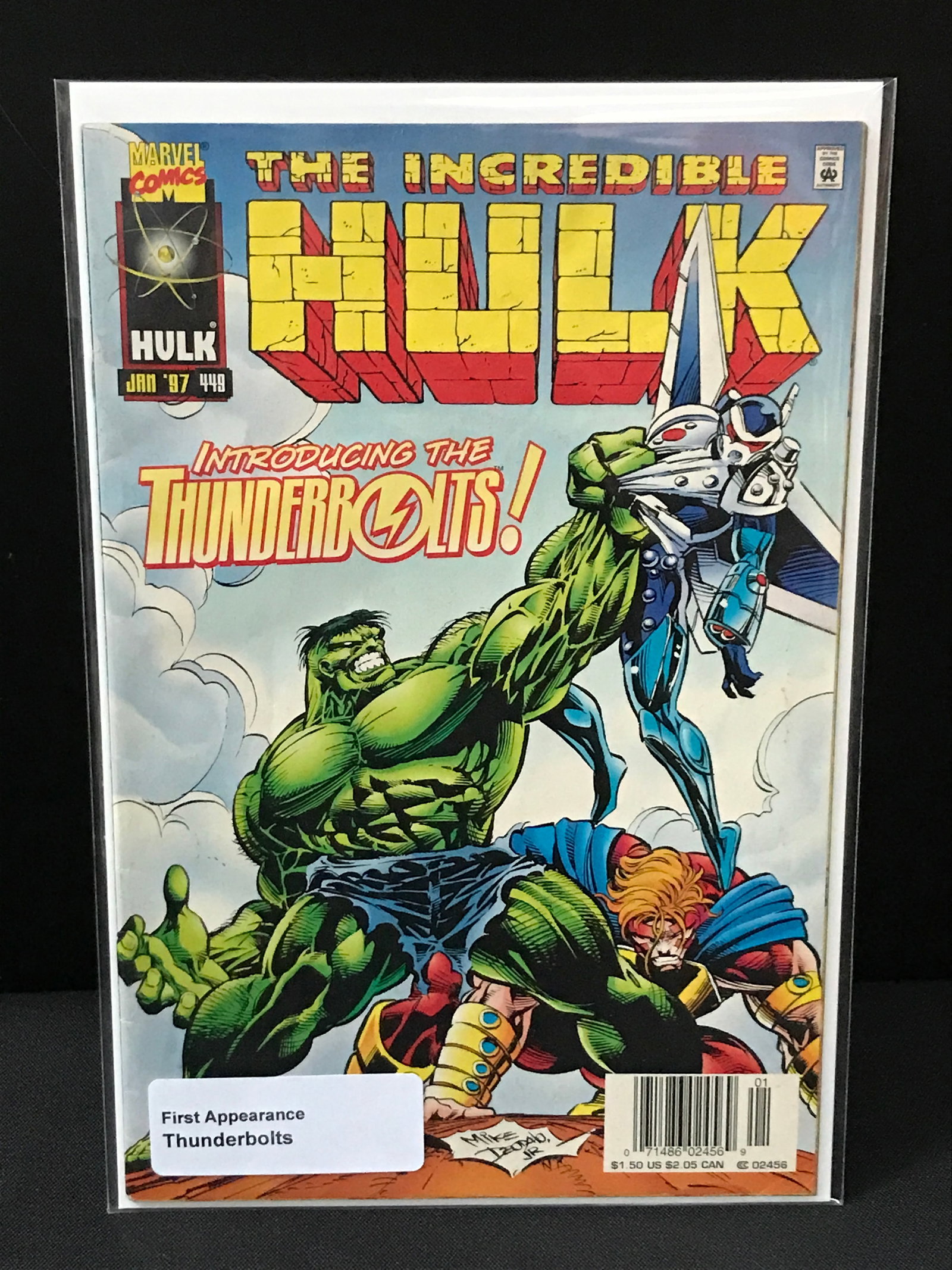THE INCREDIBLE HULK #449 1ST APP THUNDERBOLTS - MARVEL COMICS: Prices are in Canadian dollars