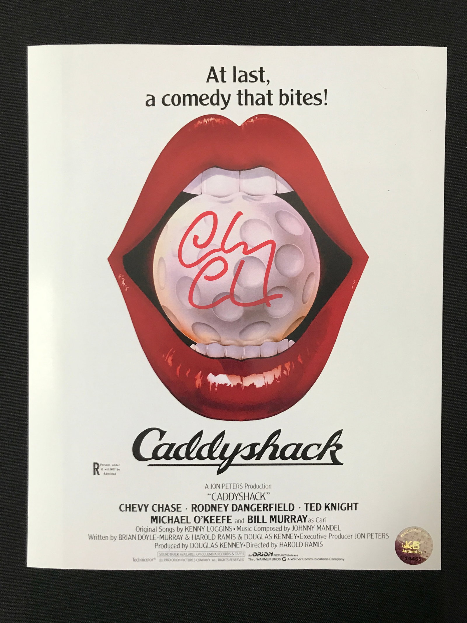 CHEVY CHASE SIGNED CADDYSHACK 8X10 - KB COA: Prices are in Canadian dollars