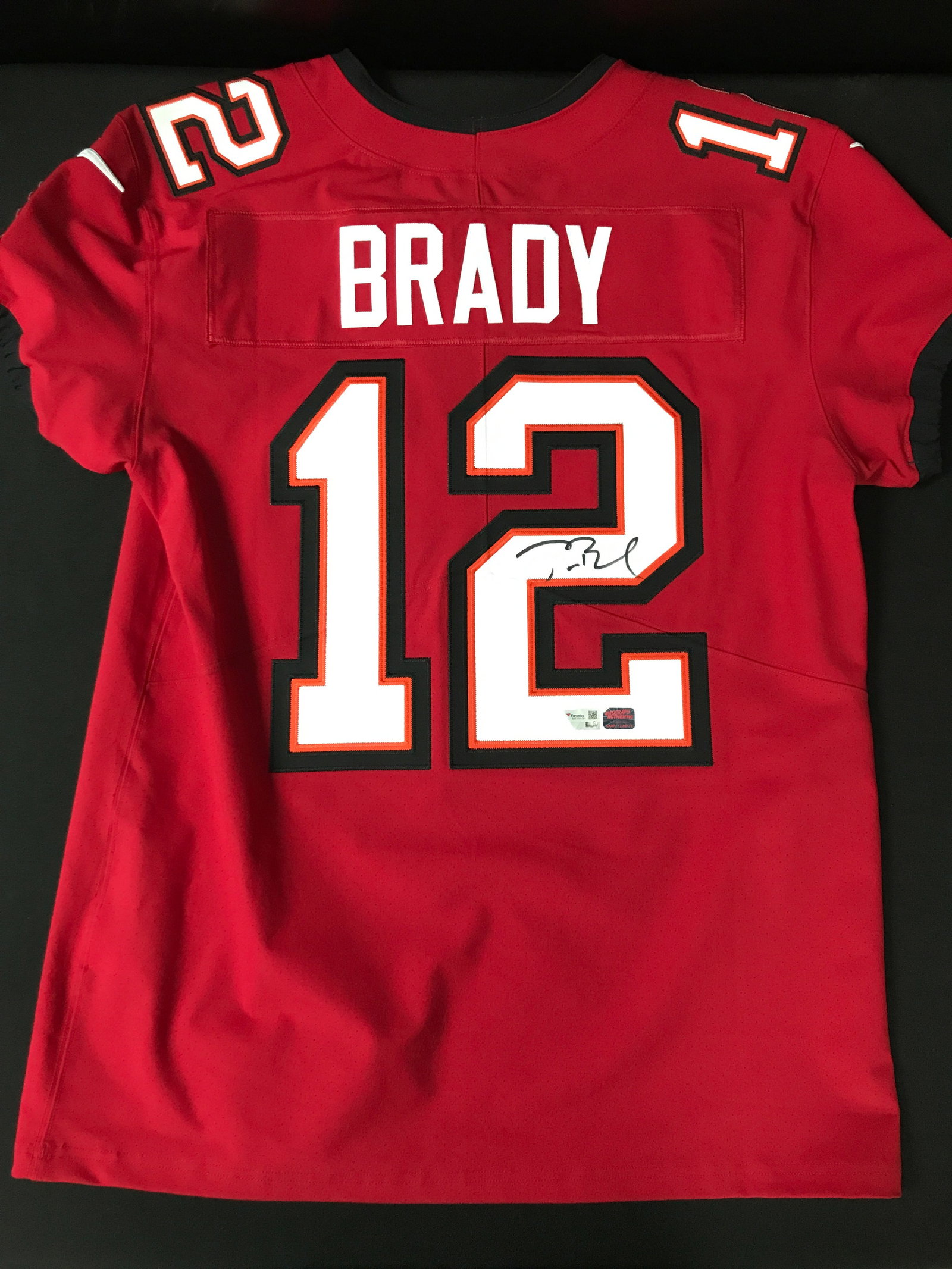 TOM BRADY SIGNED TAMPA BAY BUCCANEERS ON FIELD NIKE JERSEY - FANATICS COA: Prices are in Canadian dollars