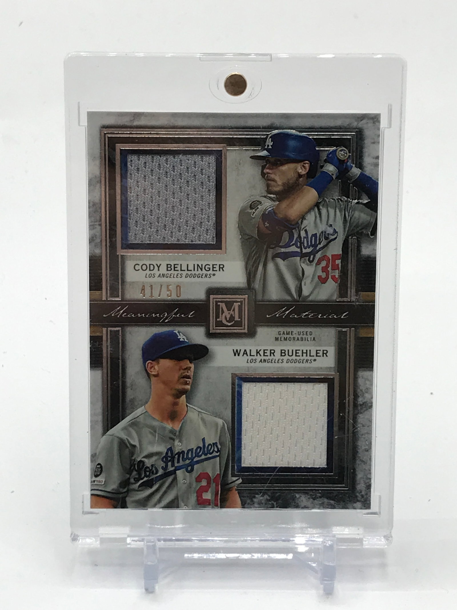 2020 TOPPS MEANINGFUL MATERIALS DUAL PATCH TRADING CARD BELLINGER & BUEHLER 41/50: Prices are in Canadian dollars