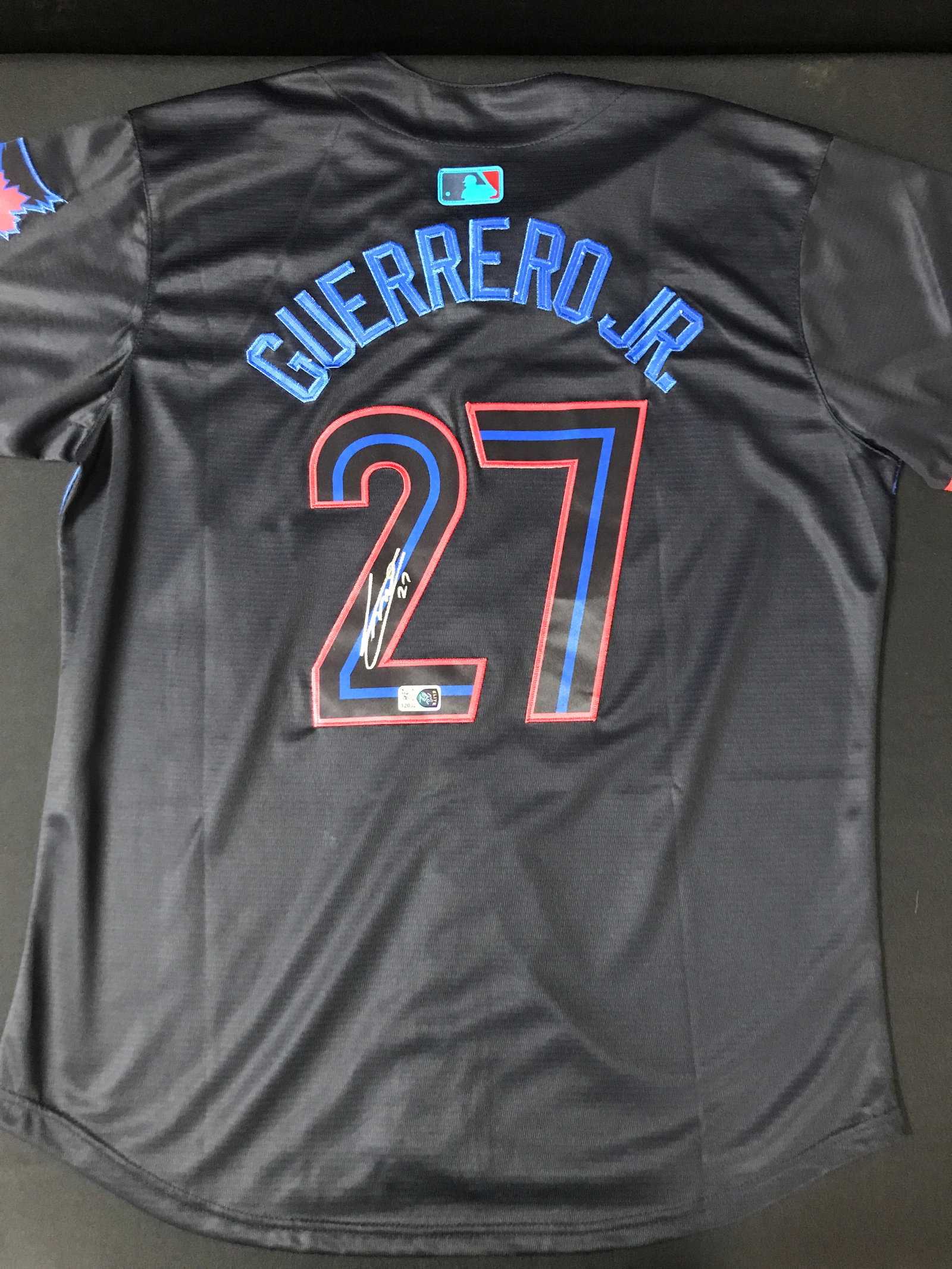 VLADIMIR GUERRERO JR SIGNED TORONTO CUSTOM JERSEY - ELITE SPORTS COA: Prices are in Canadian dollars