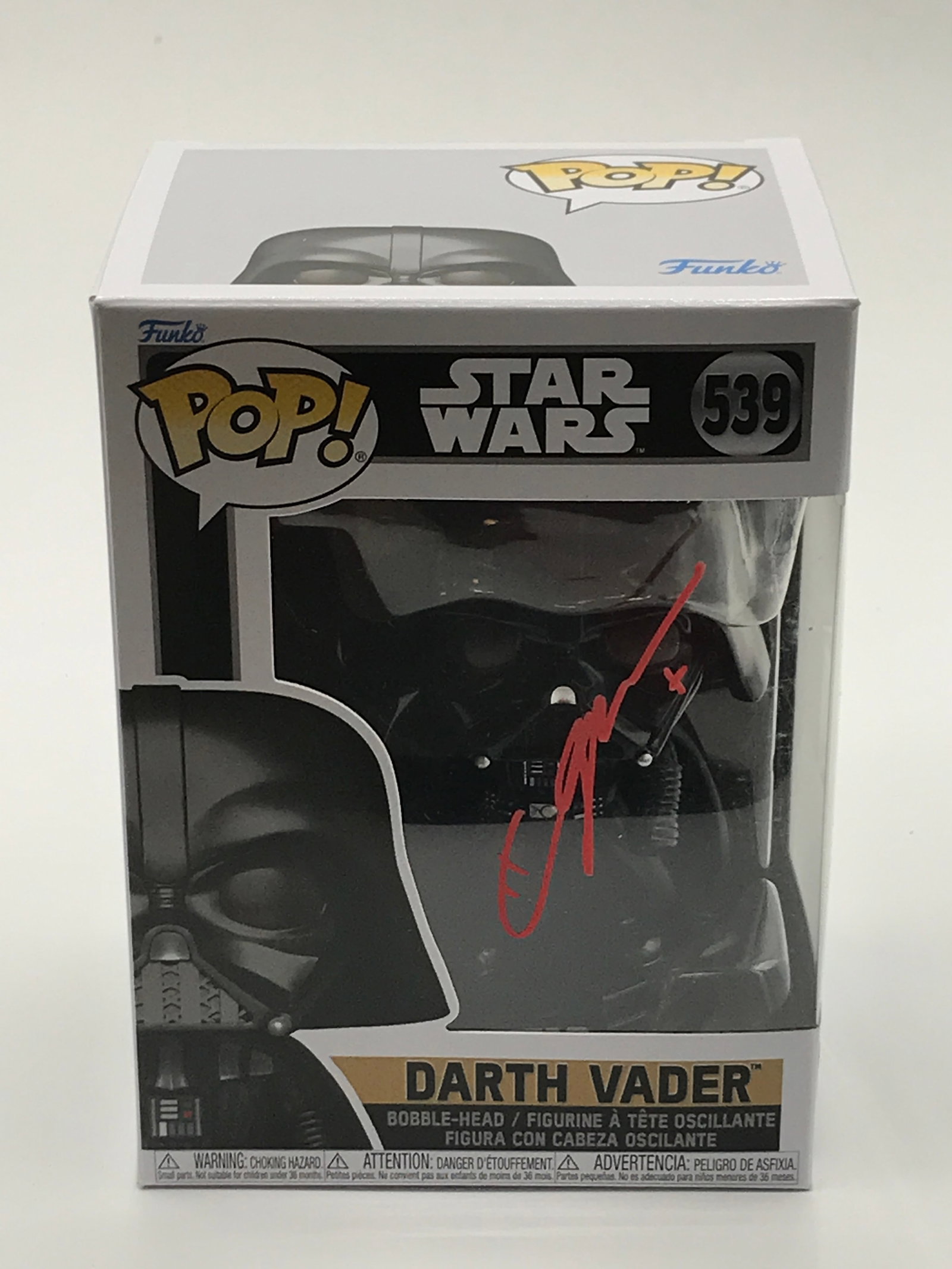 HAYDEN CHRISTENSEN SIGNED DARTH VADER FUNKO POP - WWOC COA (1 of 2)