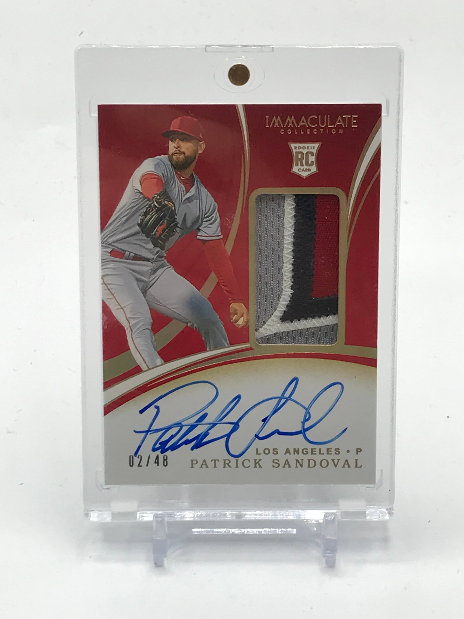 2020 PANINI IMMACULATE COLLECTION BASEBALL PATRICK SANDOVAL SIGNED ROOKIE PATCH TRADING CARD 02/48: Prices are in Canadian dollars