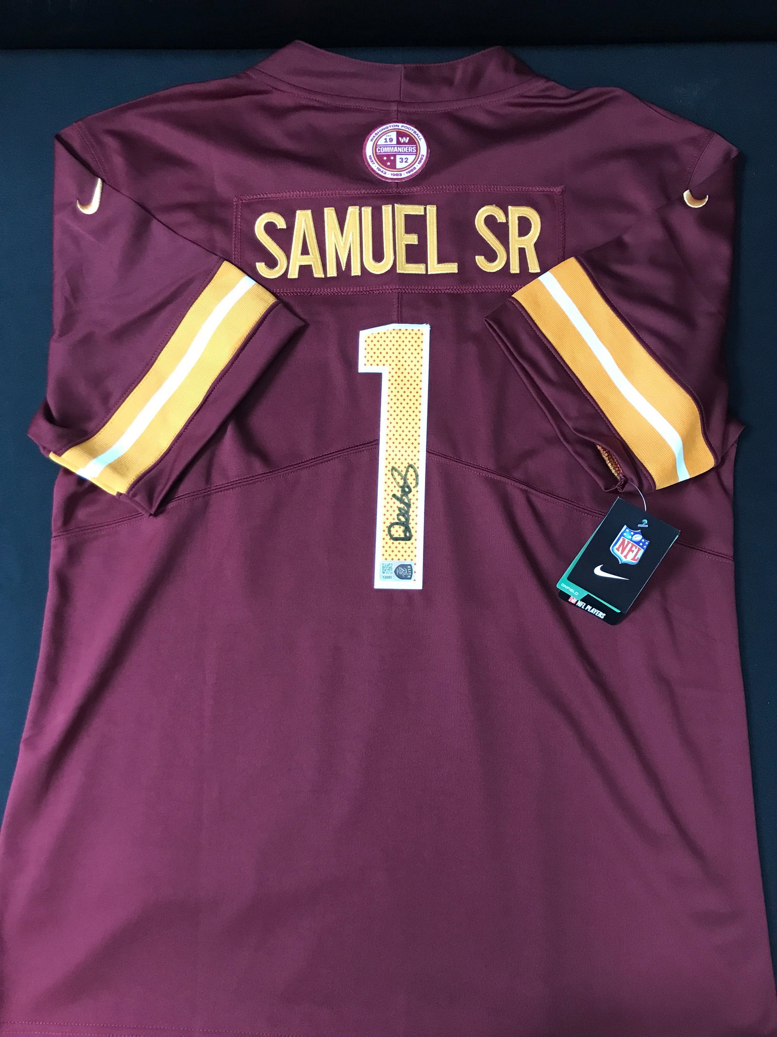DEEBO SAMNUEL SR SIGNED WASHINGTON COMMANDERS CUSTOM JERSEY - ELITE SPORTS COA: Prices are in Canadian dollars