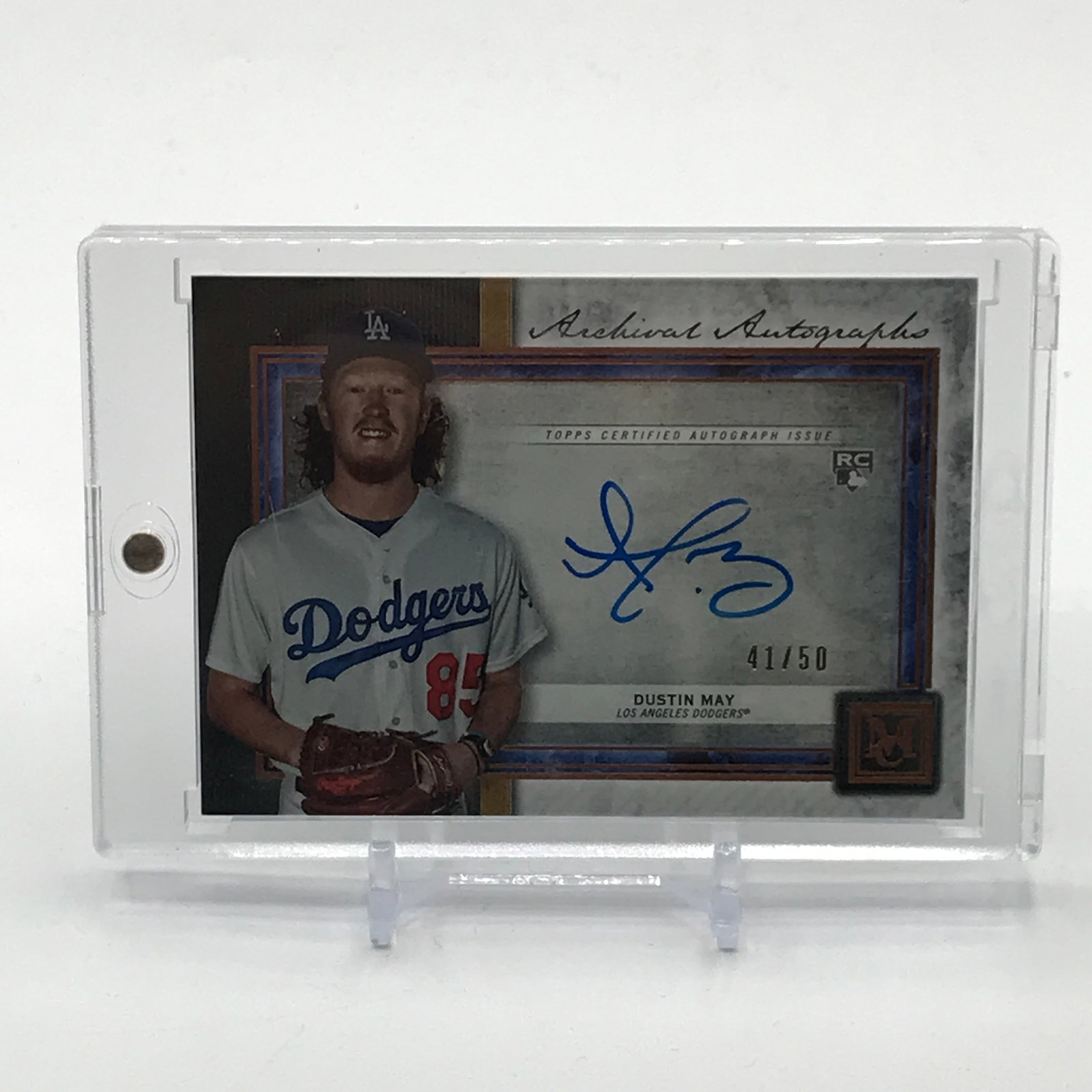 2020 TOPPS MUSEUM COLLECTION BASEBALL DUSTIN MAY SIGNED TRADING CARD 41/50: Prices are in Canadian dollars