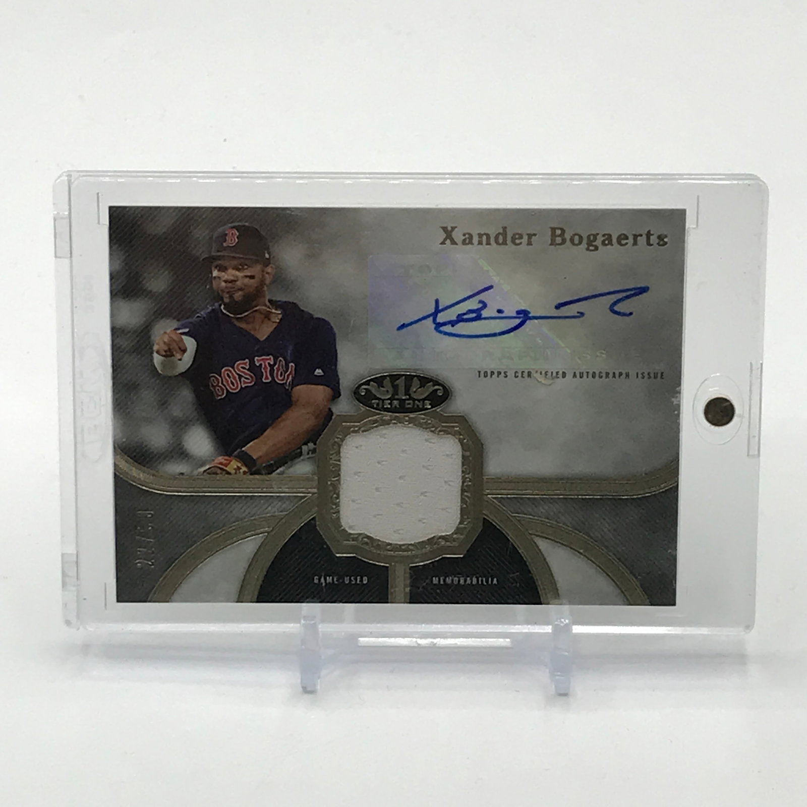 2020 TOPPS TIER 1 XANDER BOGAERTS SIGNED PATCH TRADING CARD 22/99: Prices are in Canadian dollars