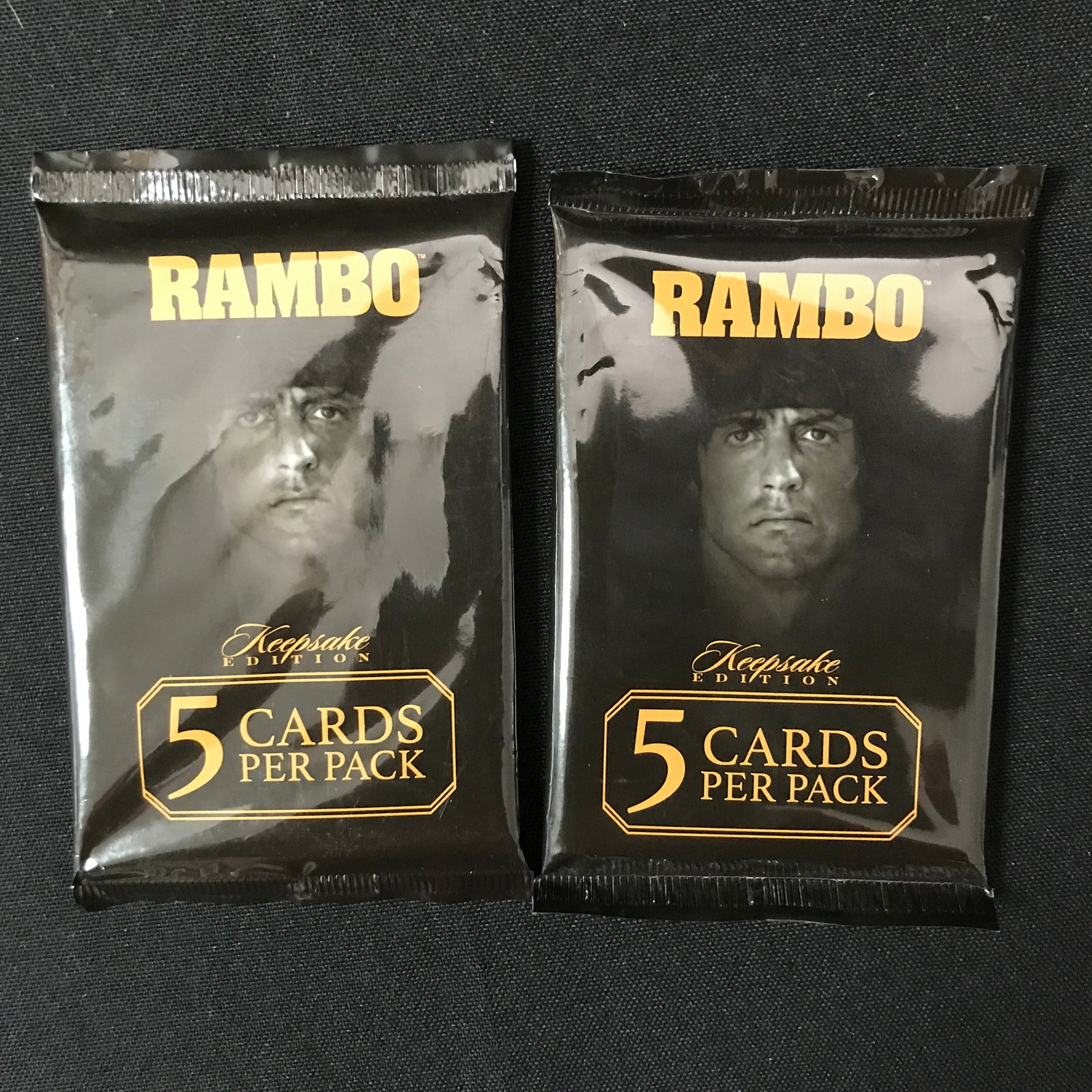 LOT OF 2 RAMBO SEALED BOOSTER PACKS: Prices are in Canadian dollars