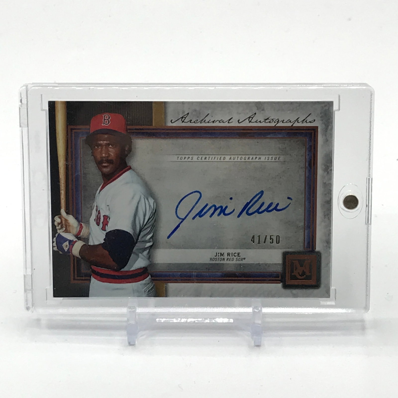 2020 TOPPS AUTHENTIC AUTOGRAPHS JIM RICE SIGNED TRADING CARD 41/50: Prices are in Canadian dollars