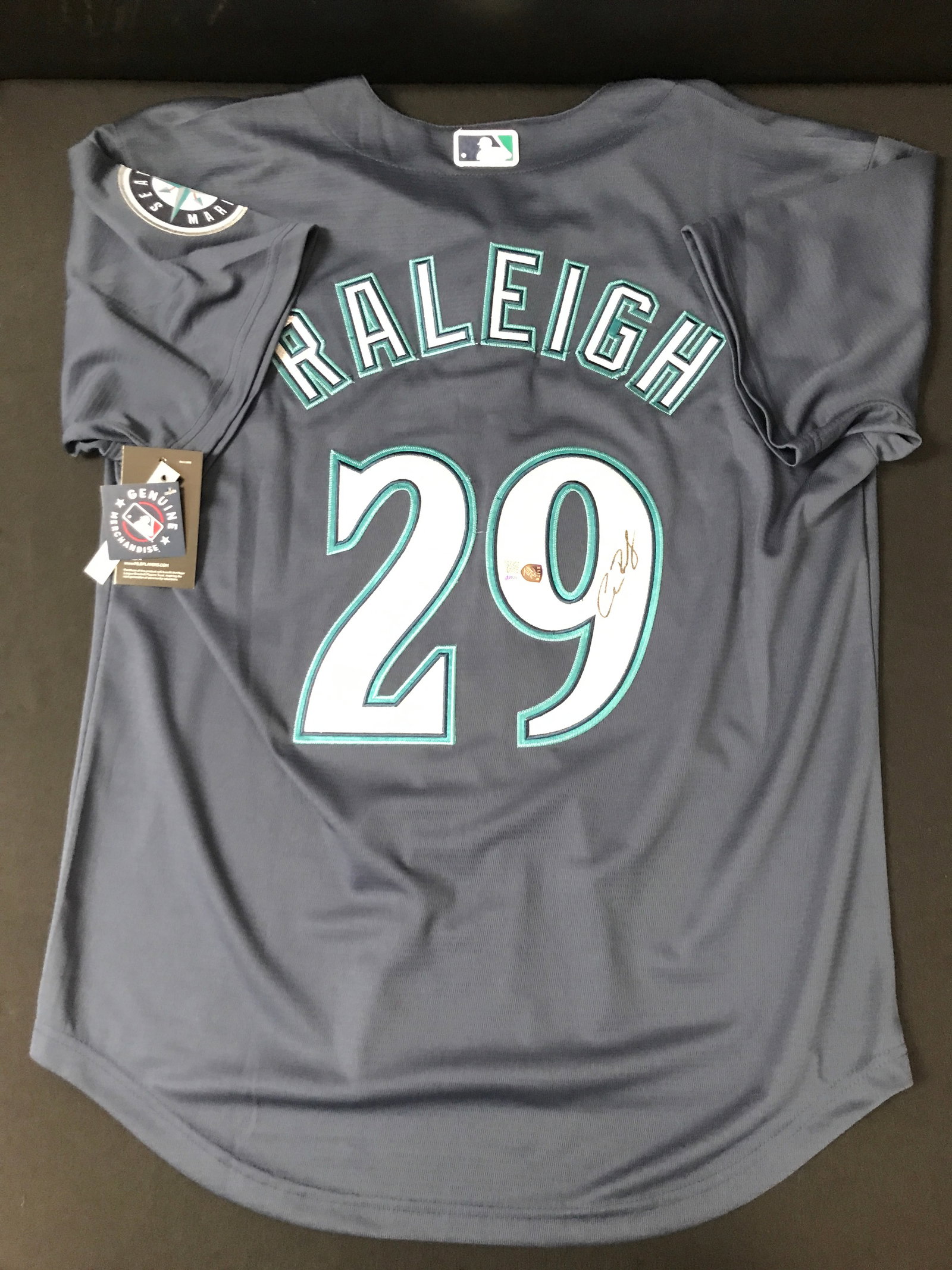 CAL RALEIGH SIGNED SEATTLE MARINERS CUSTOM JERSEY - ELITE SPORTS COA: Prices are in Canadian dollars