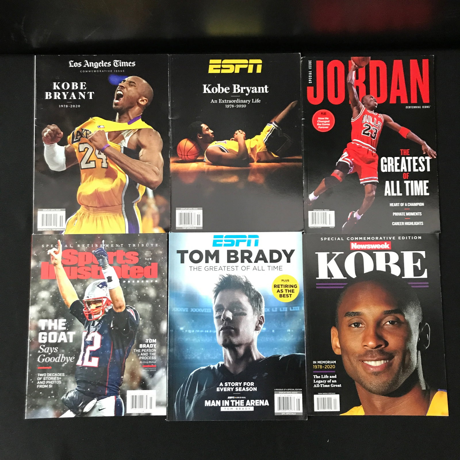 LOT OF 6 SPORTS MAGAZINES: Prices are in Canadian dollars