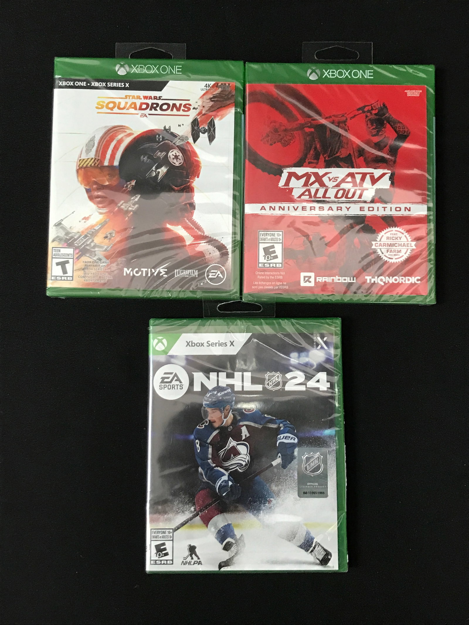 LOT OF 3 XBOX SEALED VIDEO GAMES: Prices are in Canadian dollars