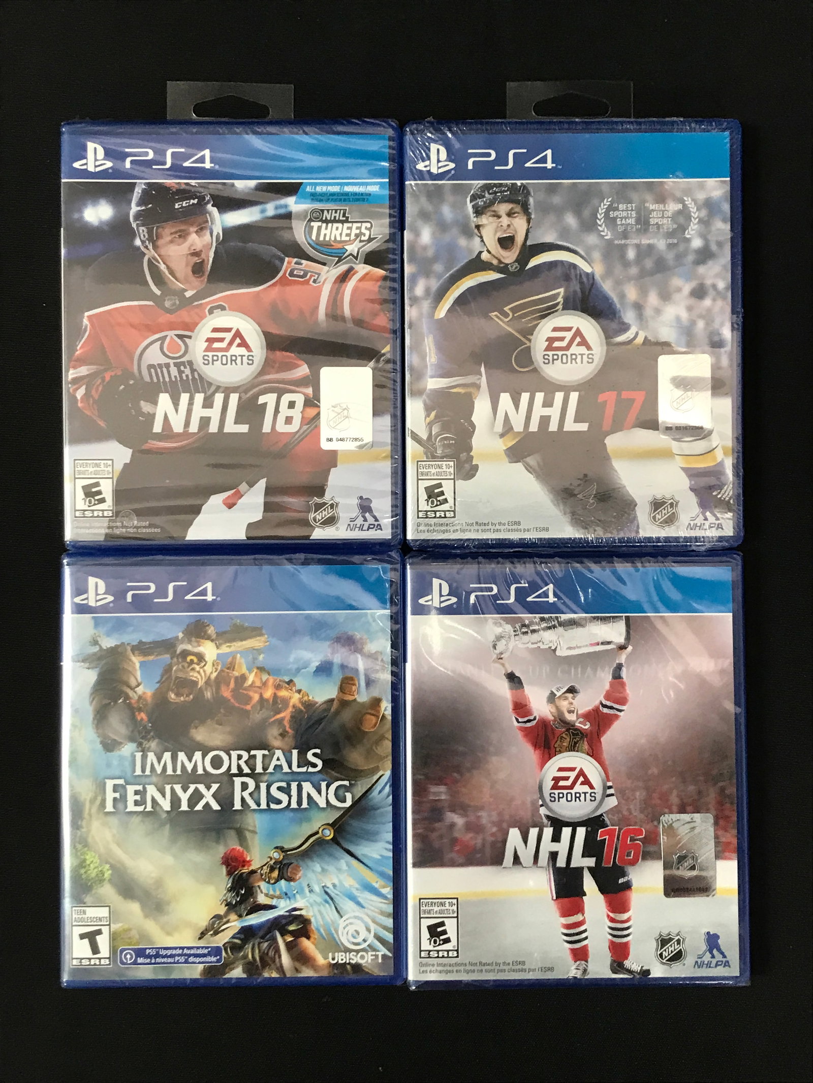 LOT OF 4 PS4 SEALED VIDEO GAMES: Prices are in Canadian dollars